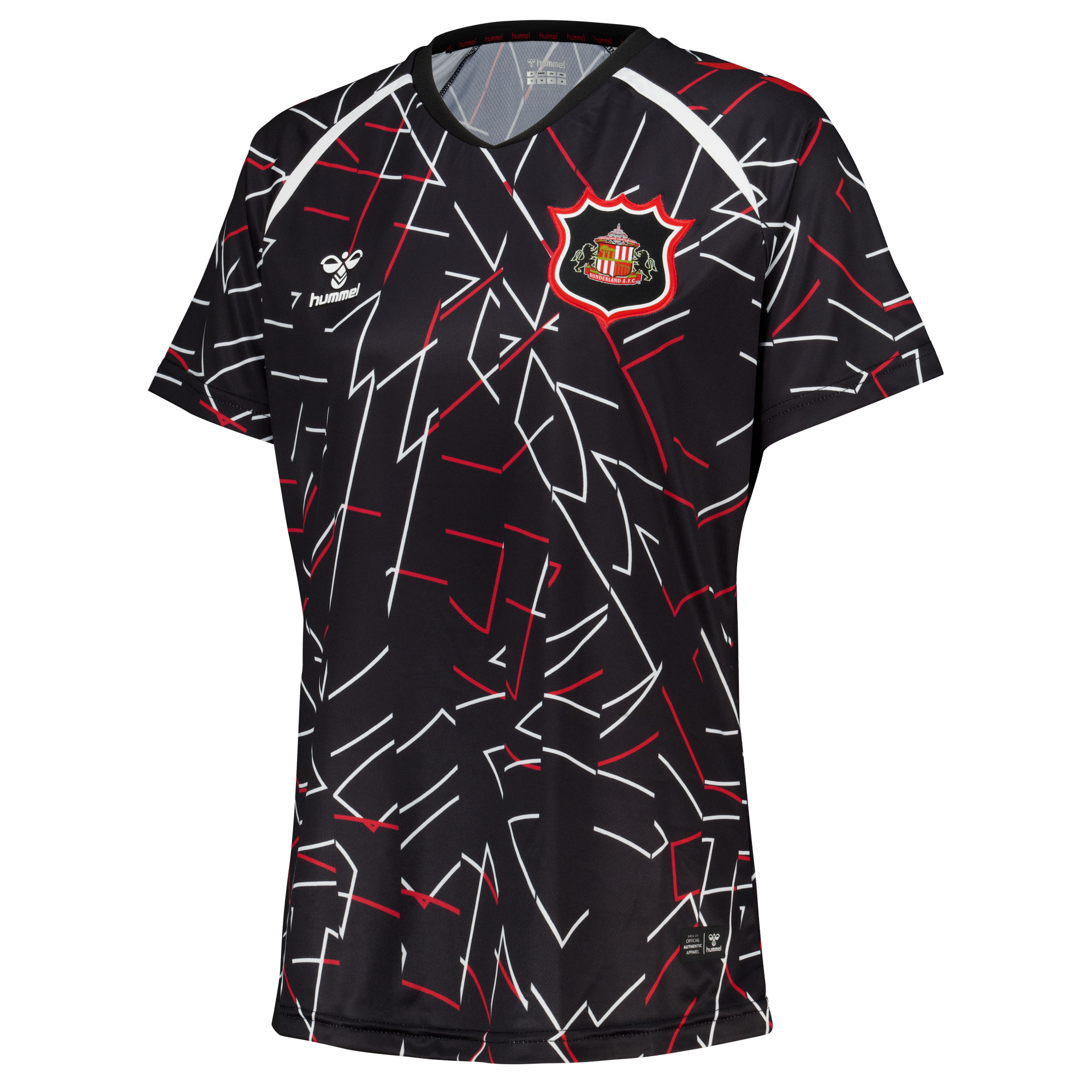 Sunderland Hummel Home Matchday Jersey - Black - Womens, , rebel_hi-res