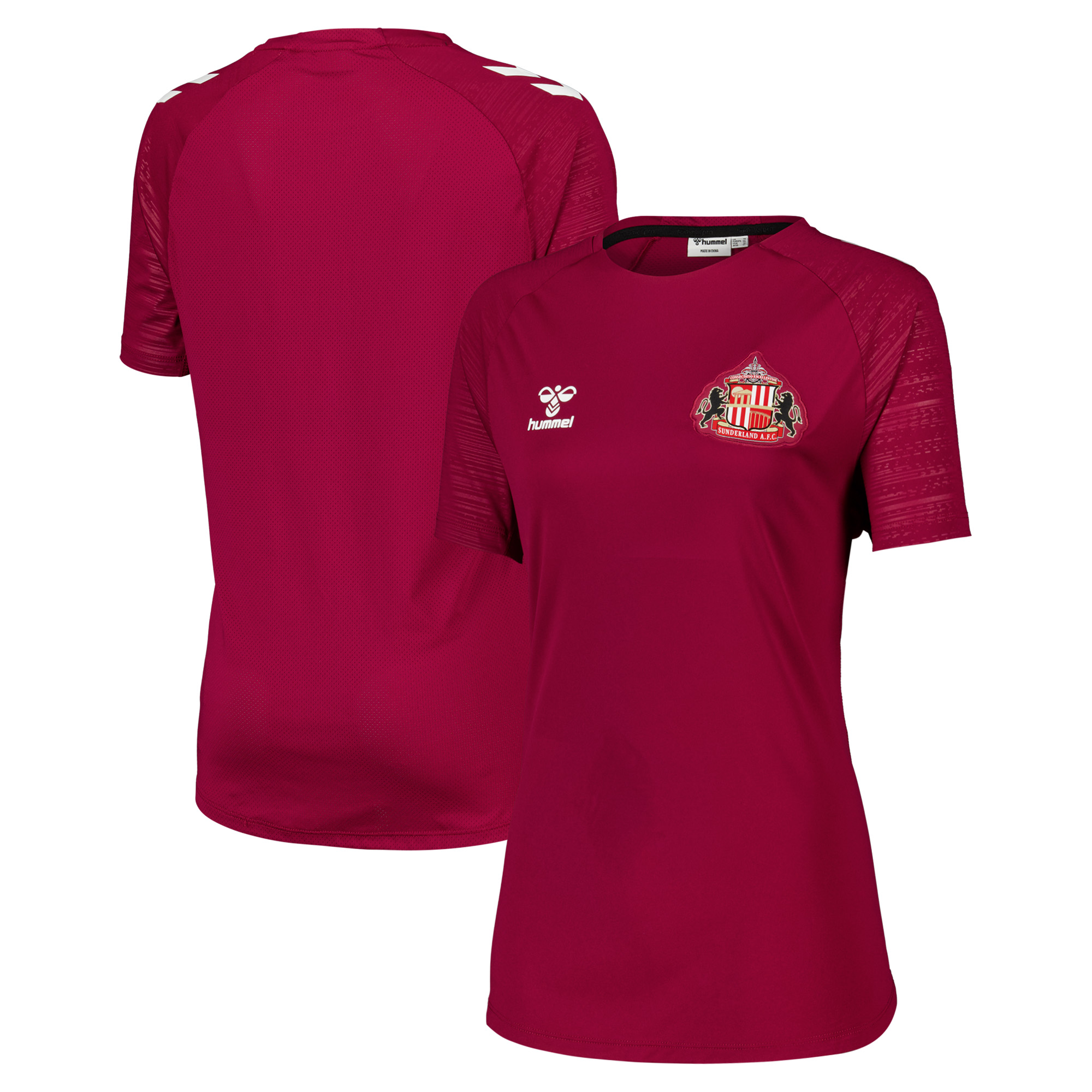 Sunderland Hummel Training Jersey - Dark Red - Womens, , rebel_hi-res