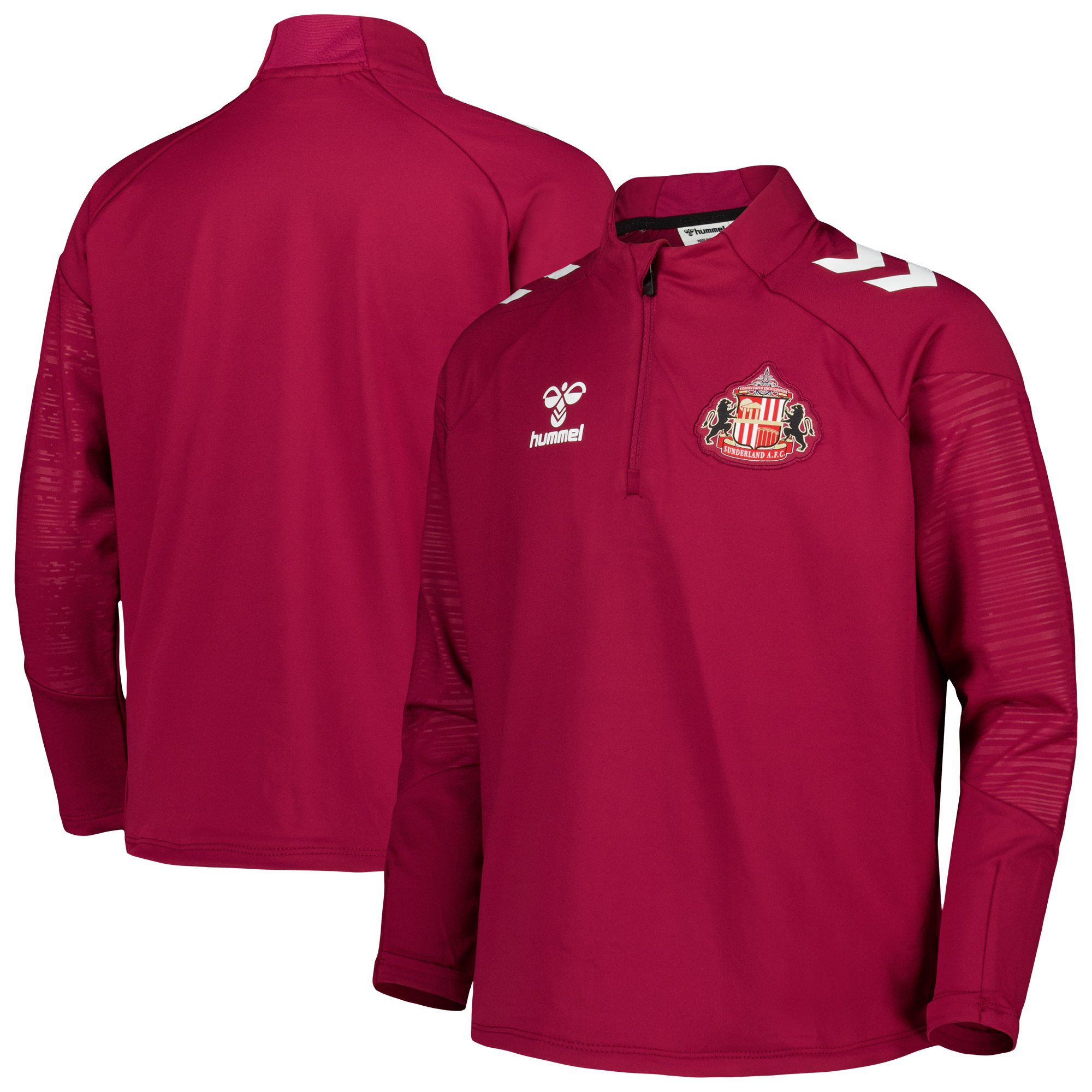 Sunderland Hummel Training Half Zip - Dark Red - Kids, , rebel_hi-res
