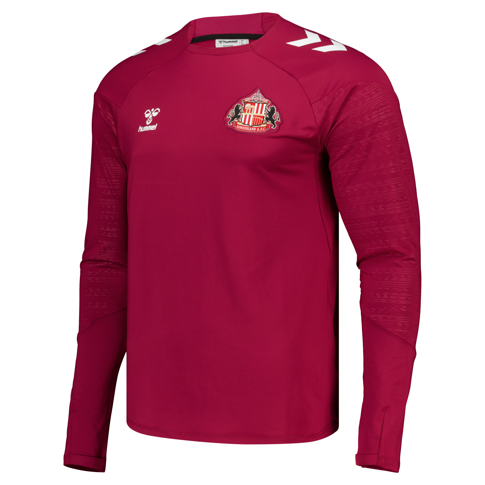 Sunderland Hummel Training Sweatshirt - Dark Red - Kids, , rebel_hi-res