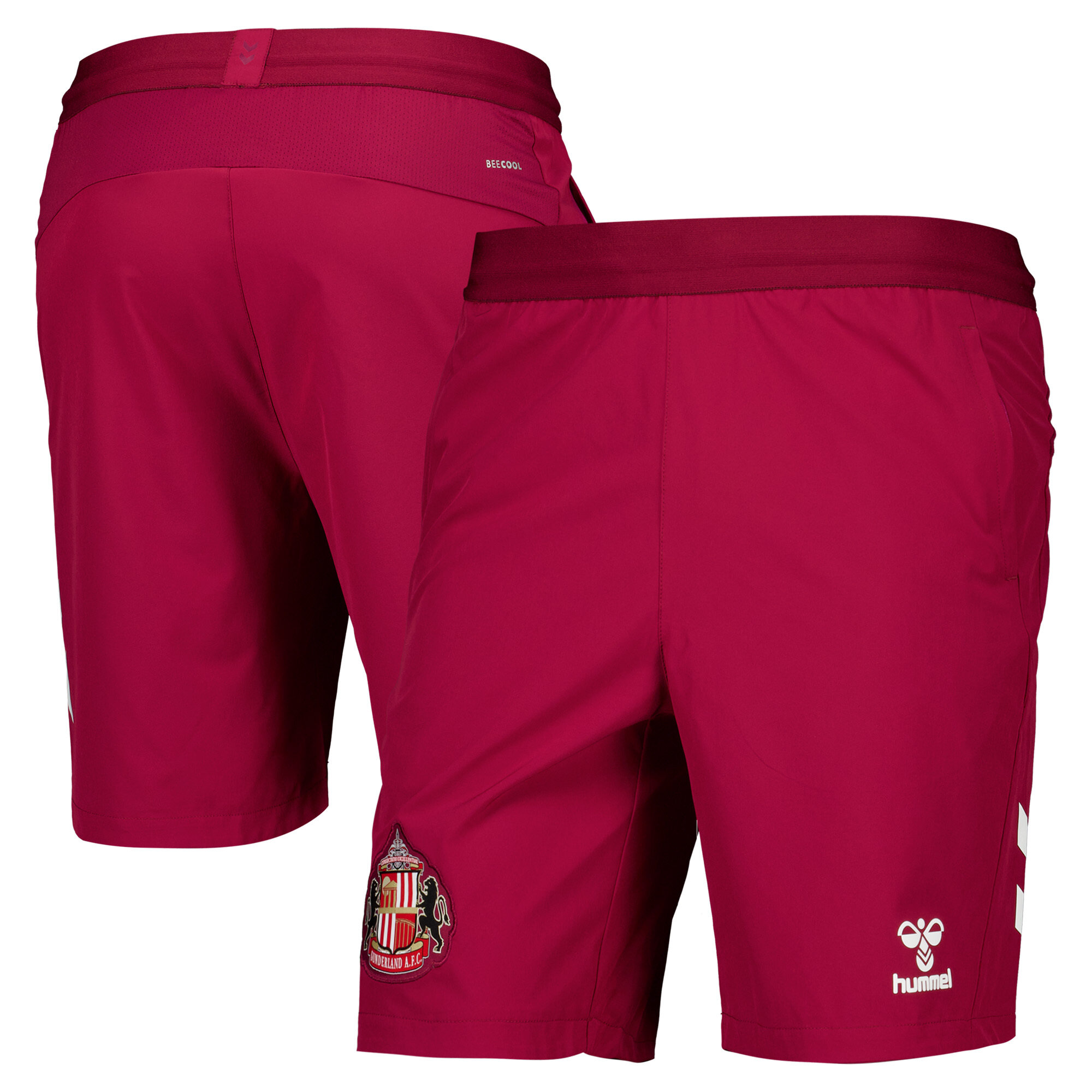 Sunderland Hummel Training Shorts - Dark Red - Kids, , rebel_hi-res