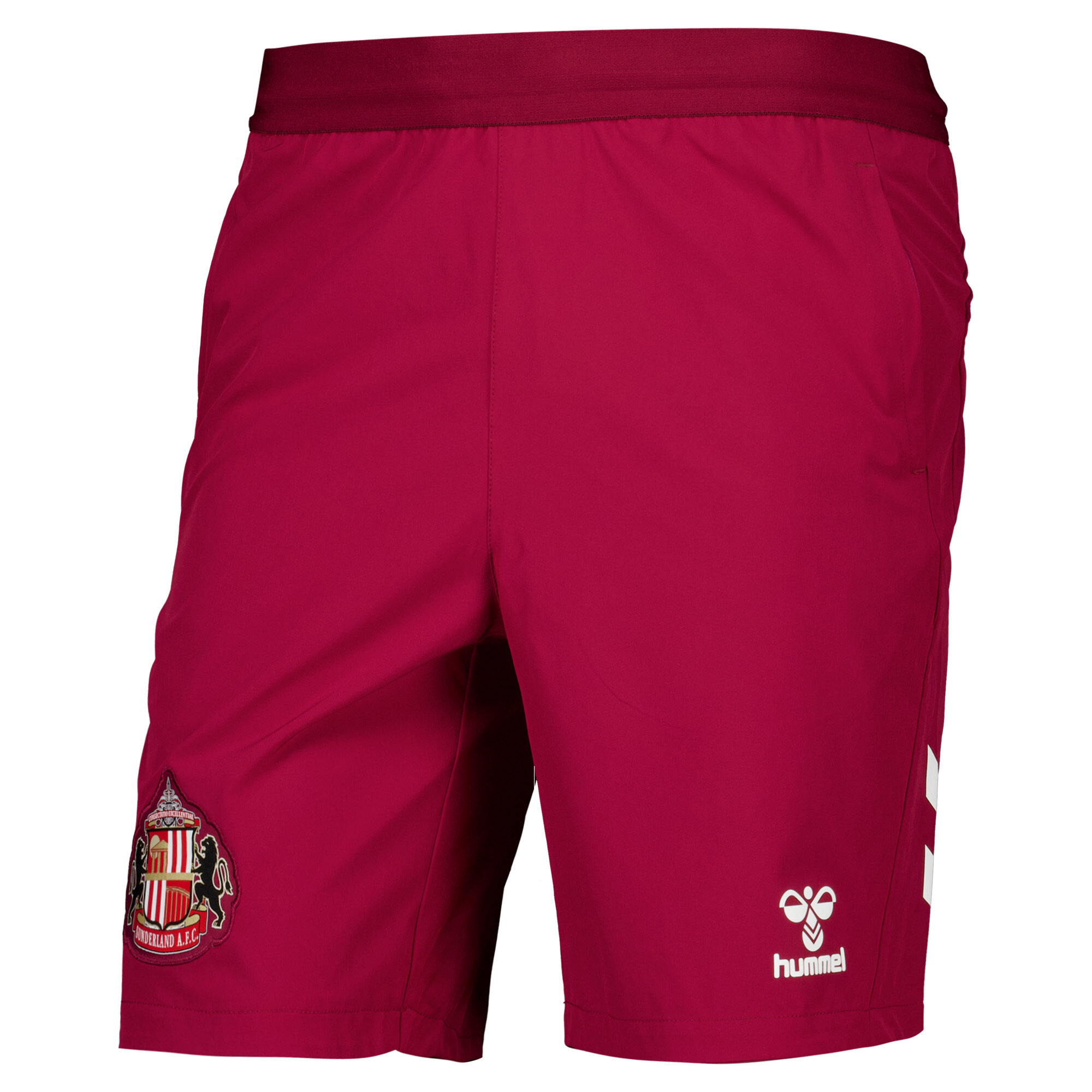 Sunderland Hummel Training Shorts - Dark Red - Kids, , rebel_hi-res