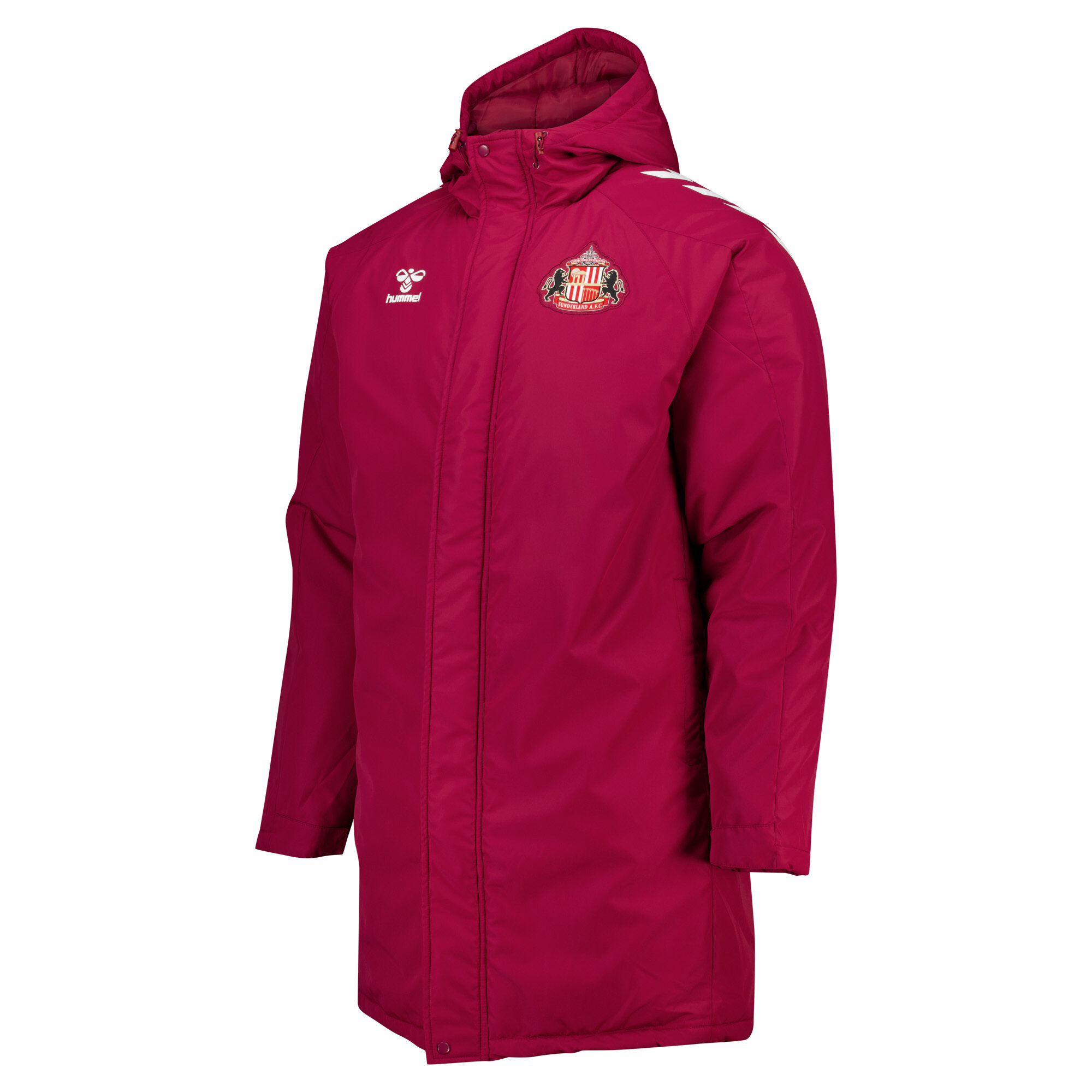 Sunderland Hummel Training Bench Jacket - Dark Red - Kids, , rebel_hi-res