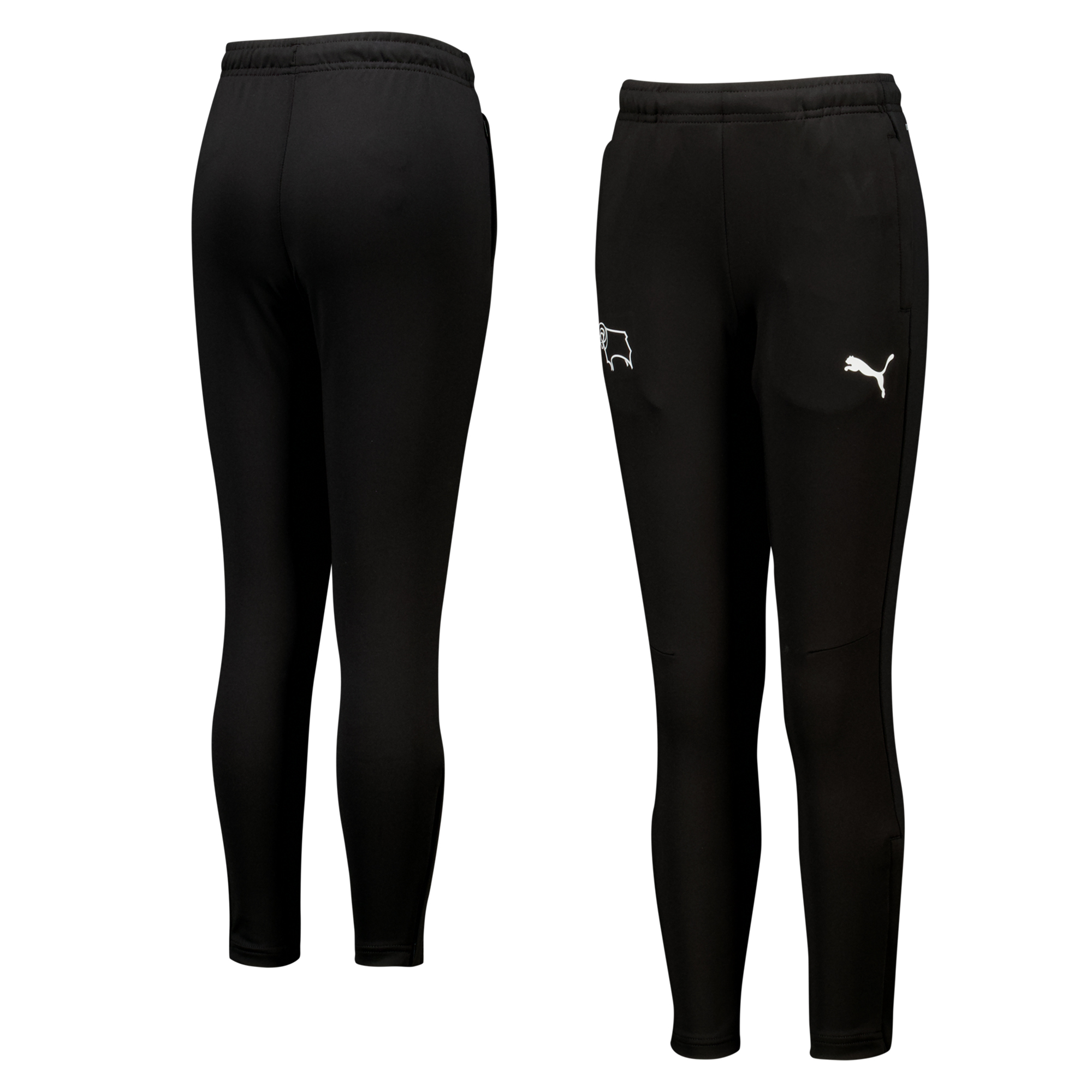 Derby County PUMA Training Pants - Black - Kids, , rebel_hi-res