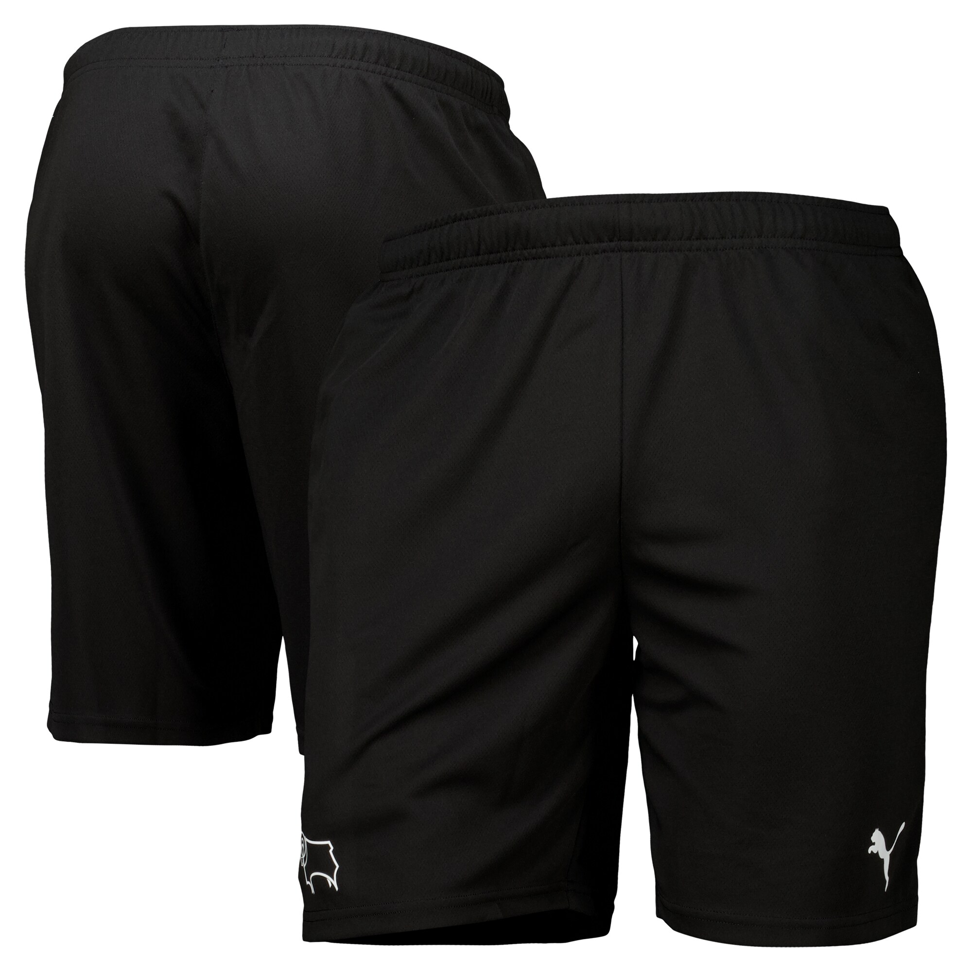 Derby County PUMA Training Shorts - Black - Kids, , rebel_hi-res