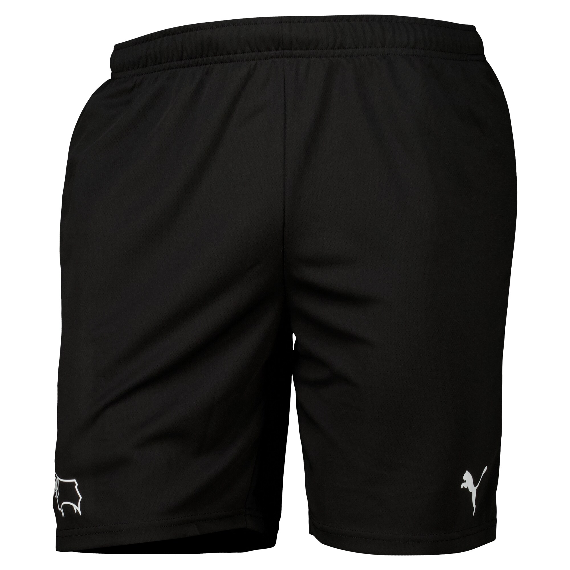 Derby County PUMA Training Shorts - Black - Kids, , rebel_hi-res