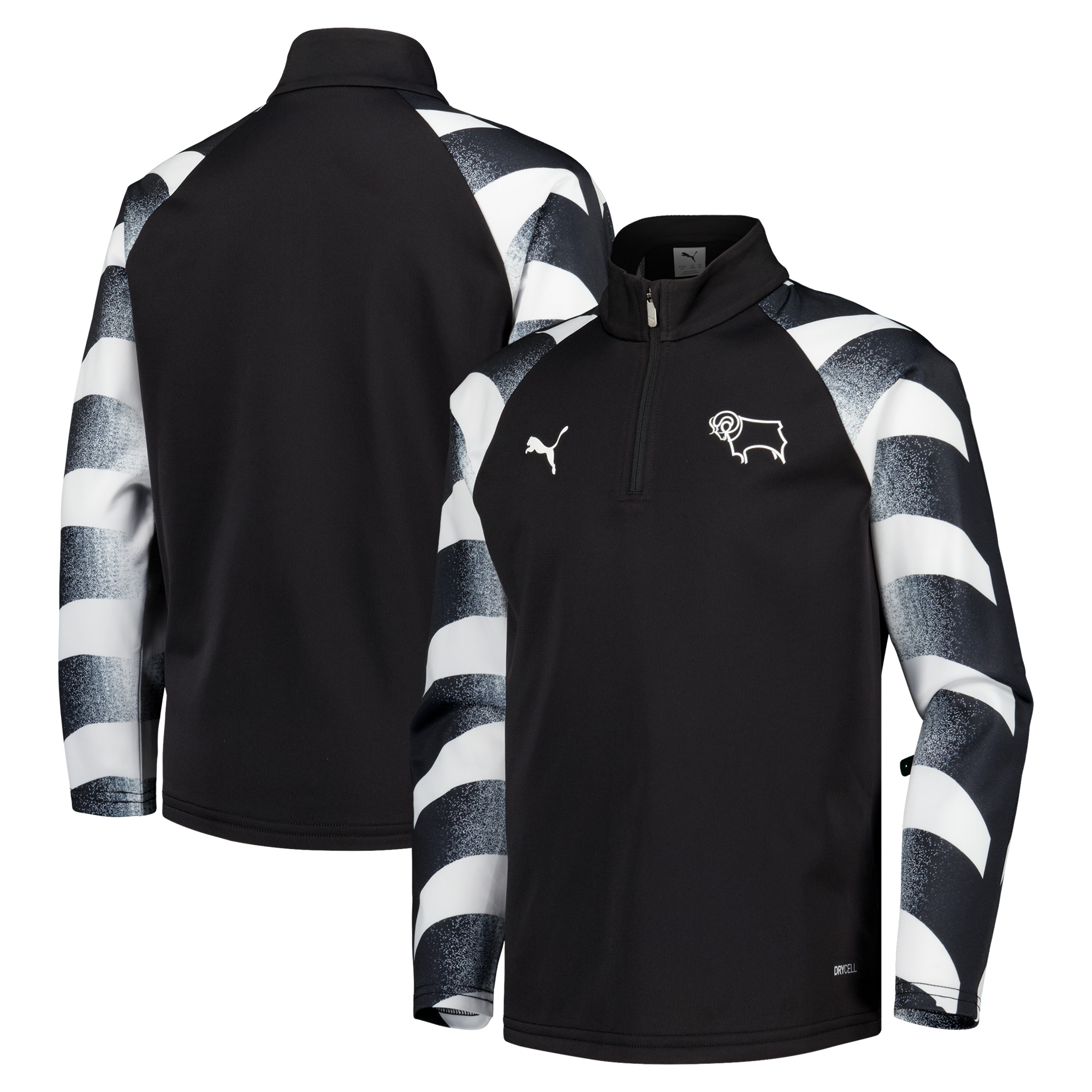 Derby County PUMA Pre Match Midlayer - Black - Kids, , rebel_hi-res