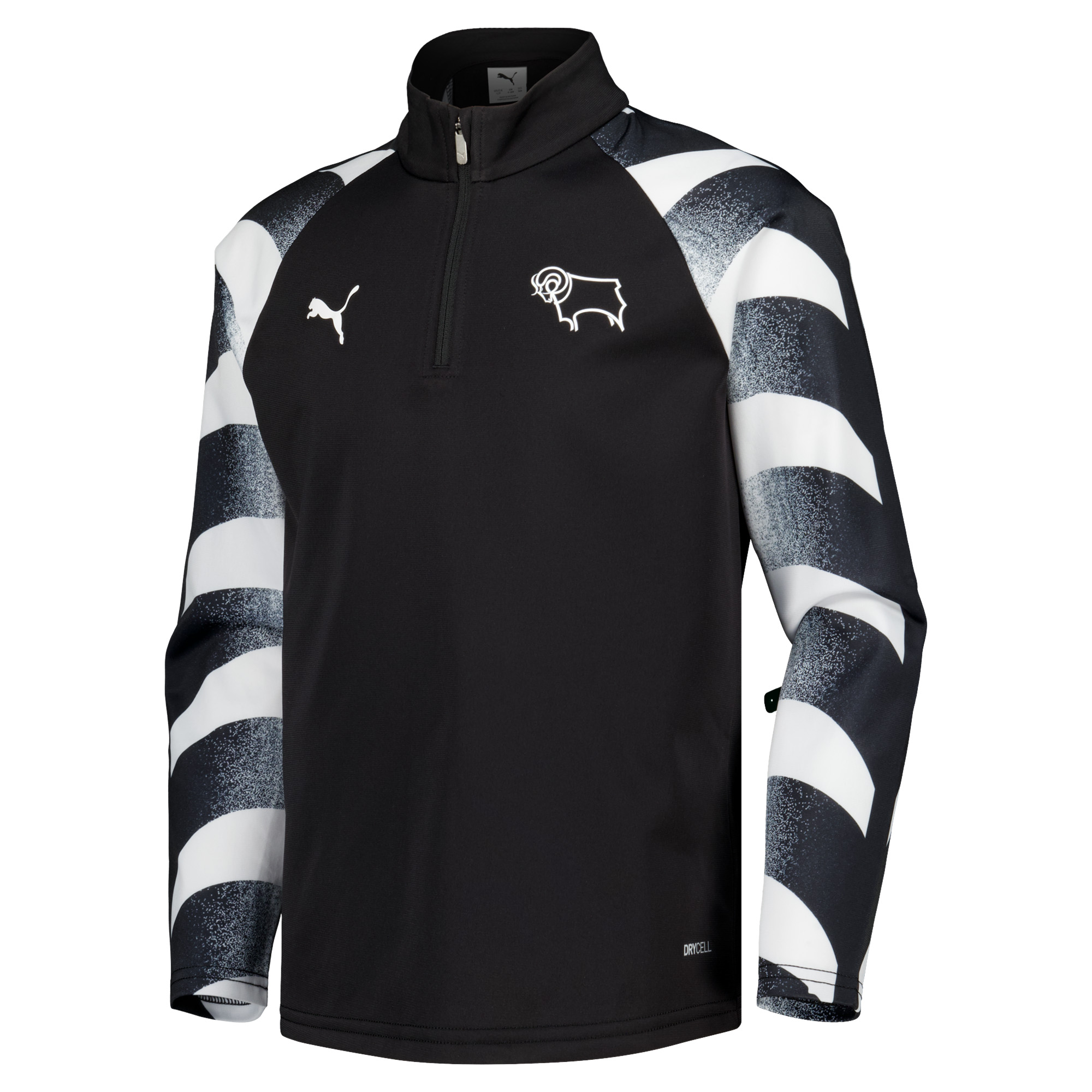 Derby County PUMA Pre Match Midlayer - Black - Kids, , rebel_hi-res