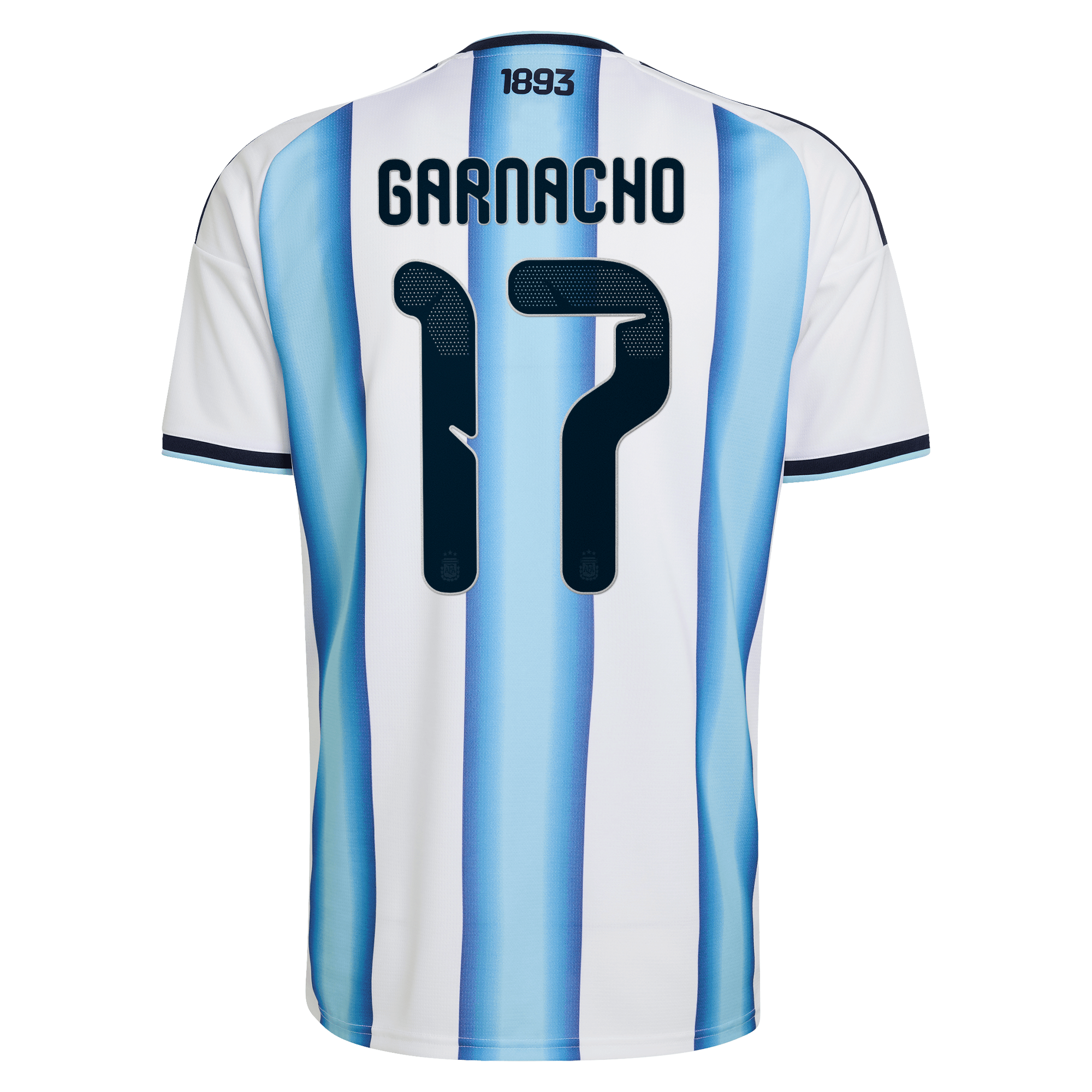 Argentina adidas Home Shirt 2026 with Garnacho 17 printing, , rebel_hi-res