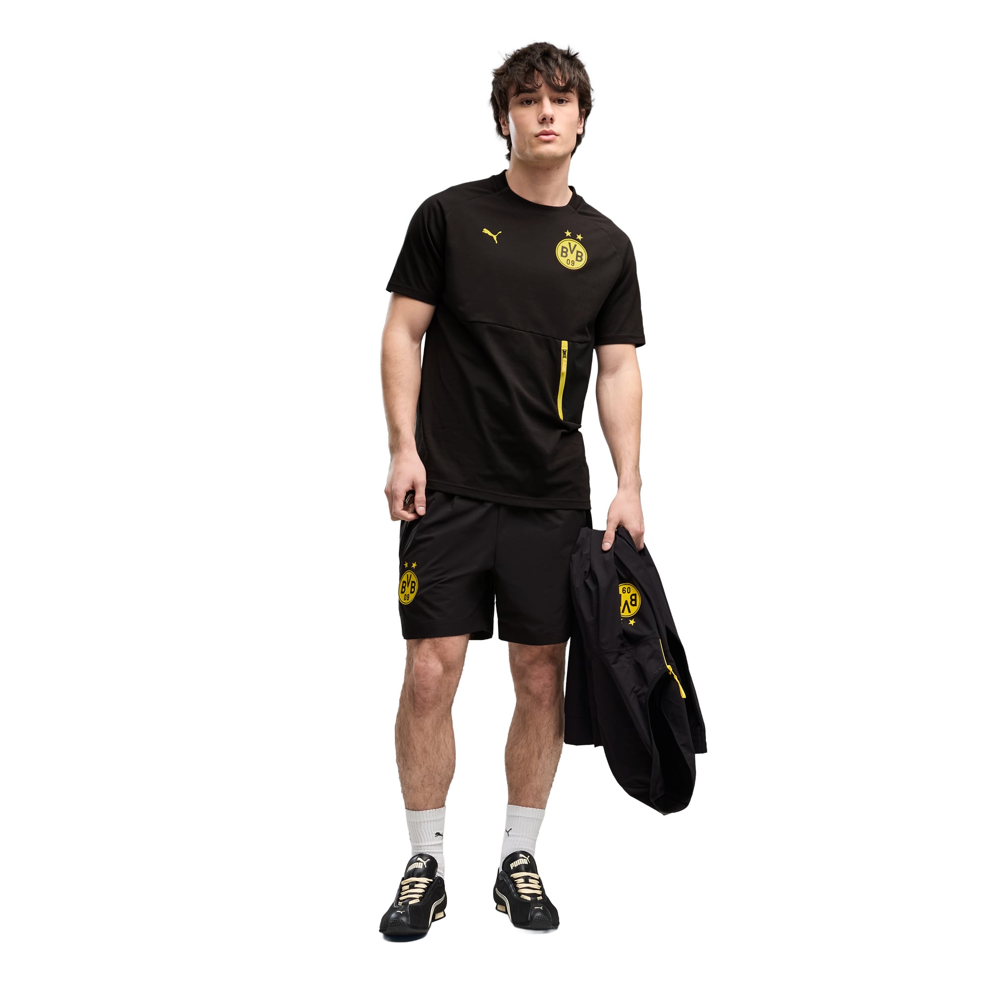 Borussia Dortmund PumaTECH Pocket T-Shirt - Black, , rebel_hi-res