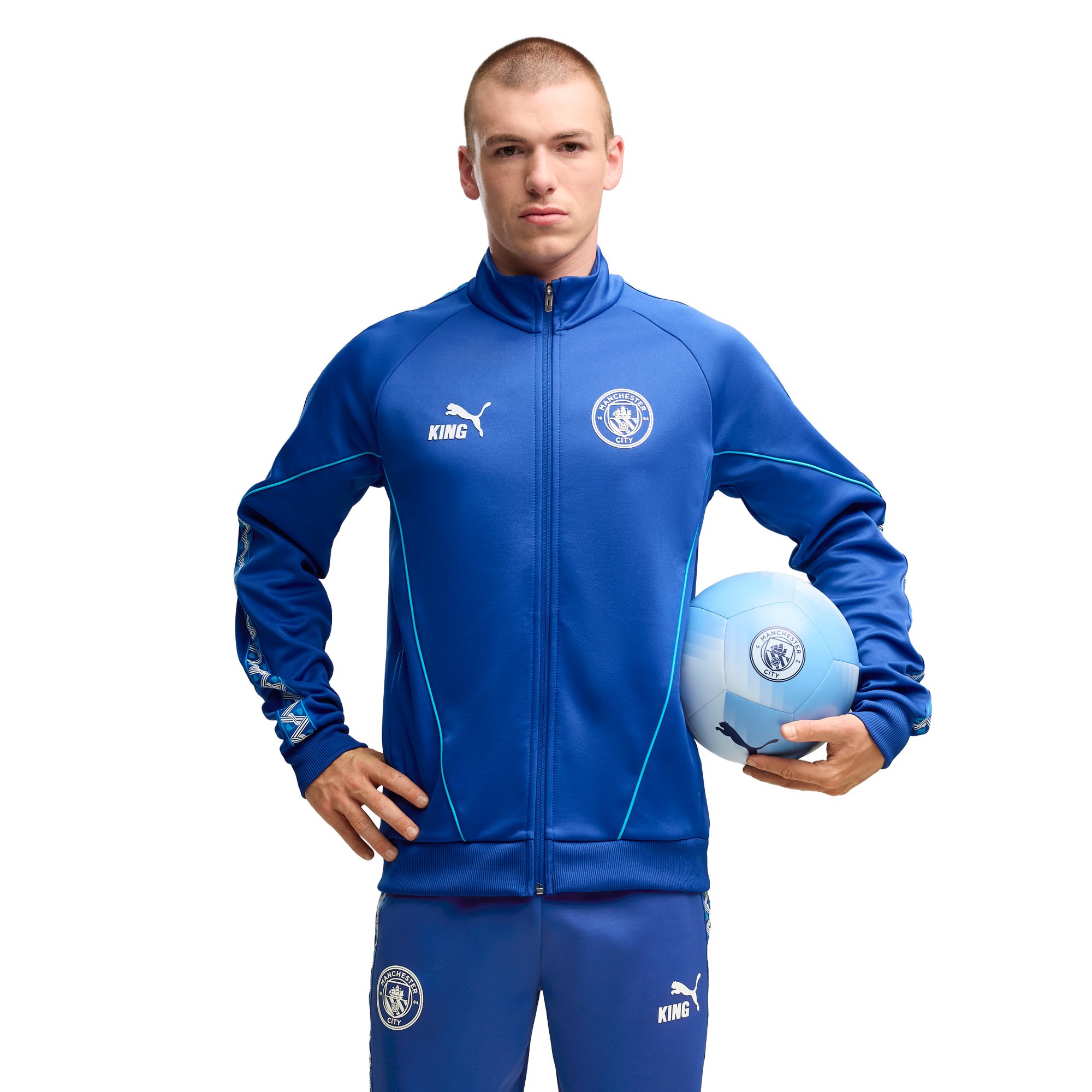 Manchester City PUMA KING Anthem Jacket - Dark Blue, , rebel_hi-res