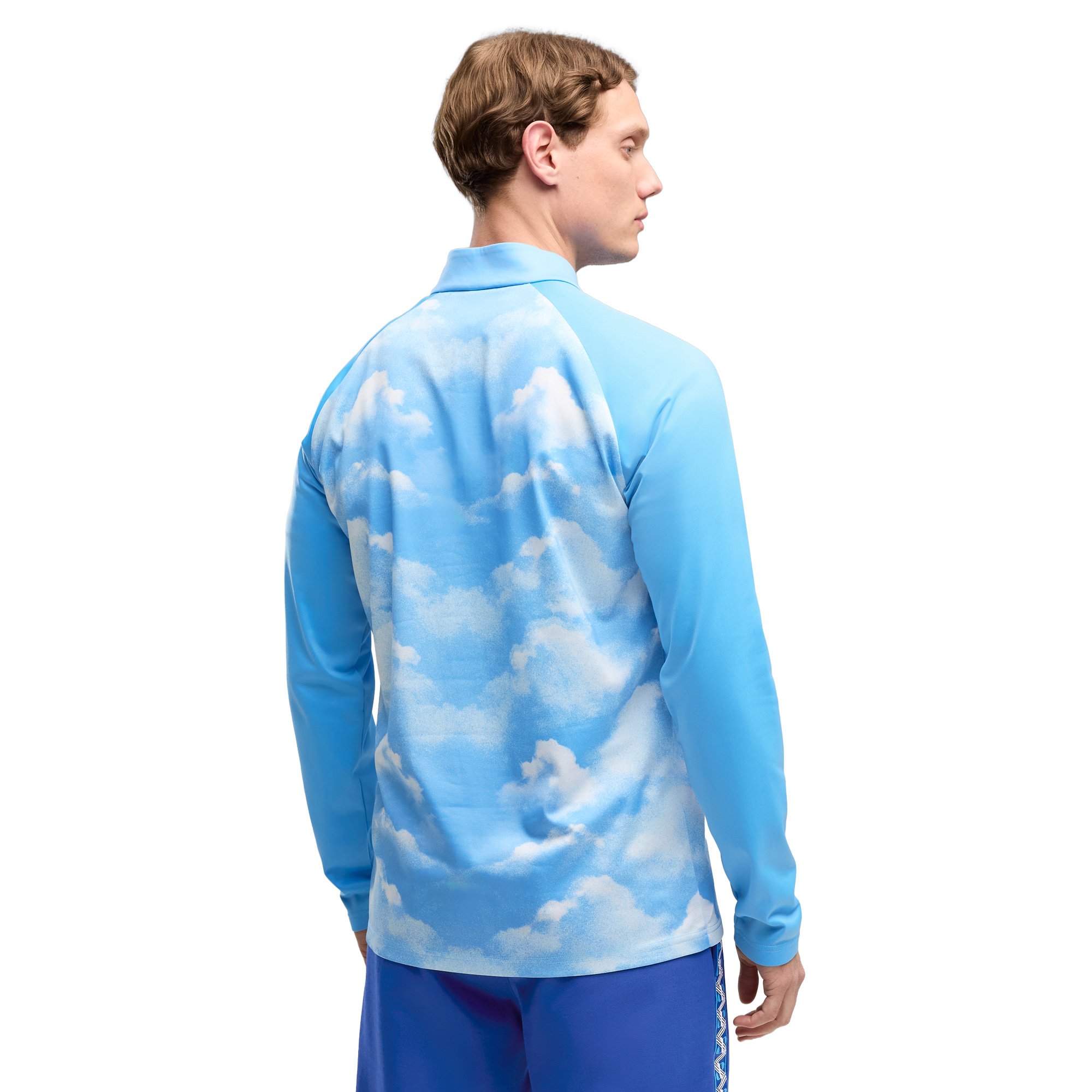 Manchester City Puma Warm Up 1/4 Zip Top - Blue, , rebel_hi-res