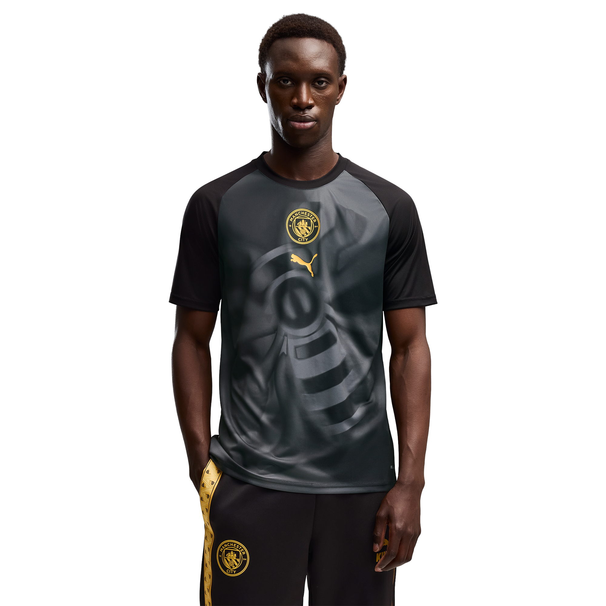Manchester City Puma Warm Up Jersey - Black, , rebel_hi-res