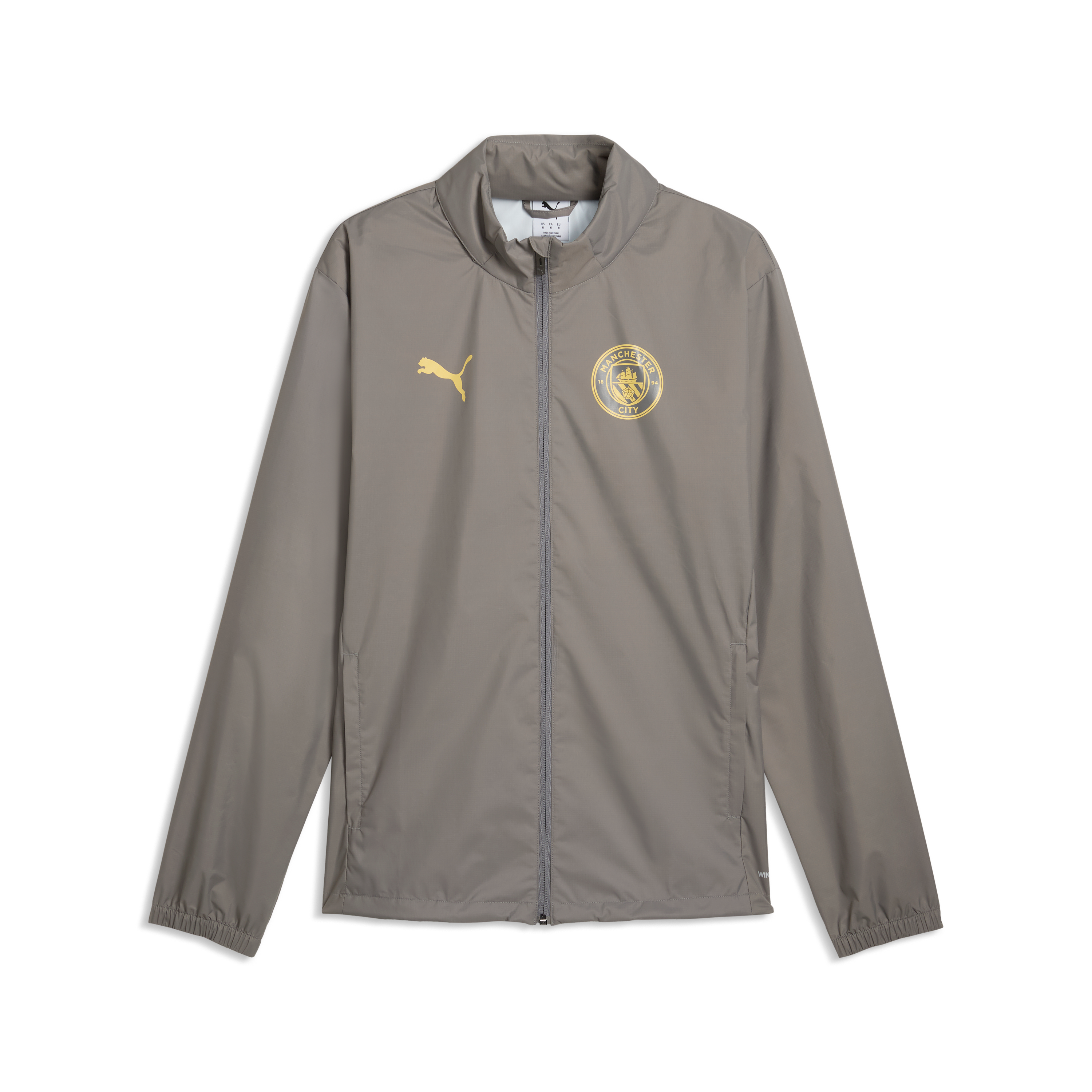 Manchester City Puma Training All-Weather Jacket - Dark Grey, , rebel_hi-res