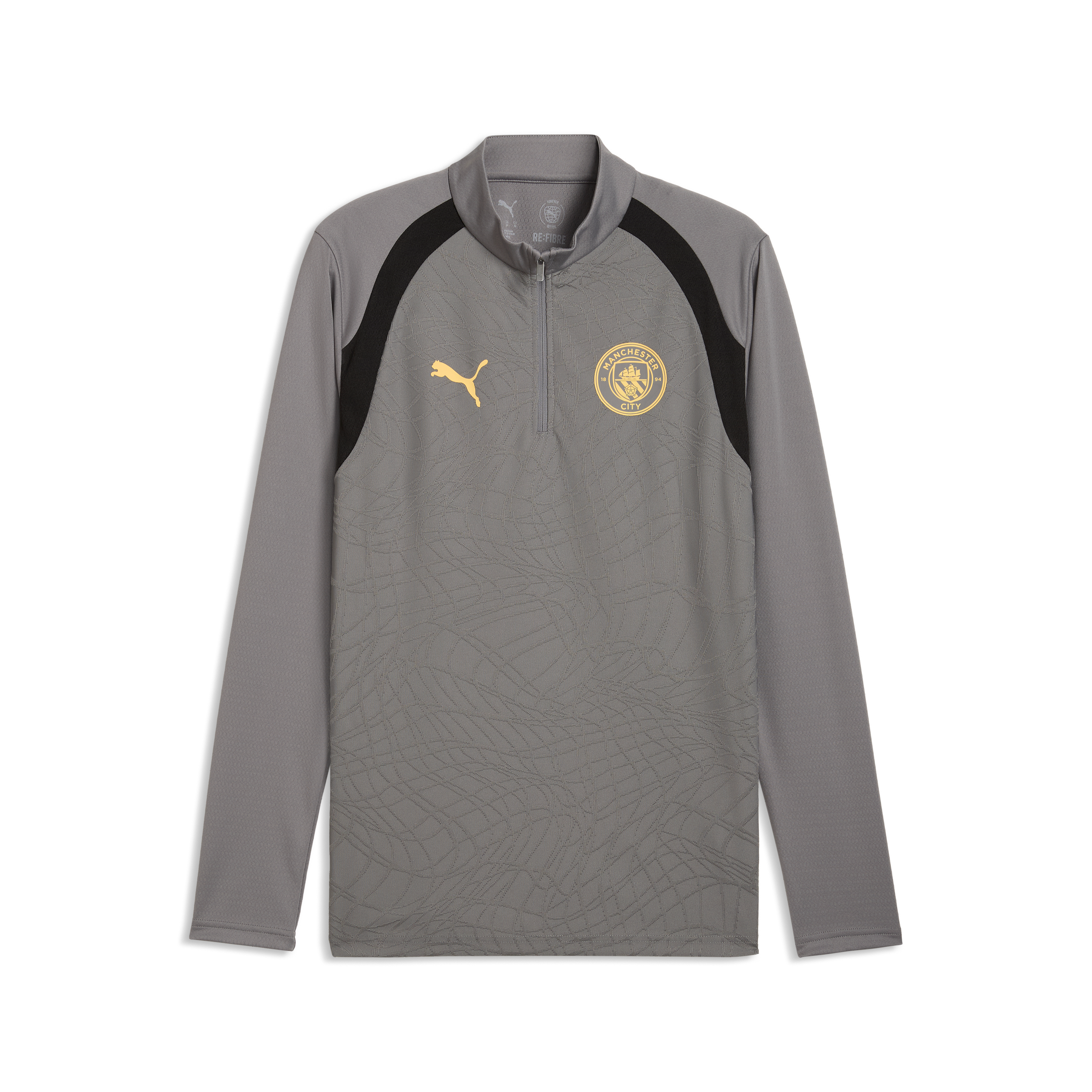 Manchester City Puma Training 1/4 Zip Top - Dark Grey, , rebel_hi-res