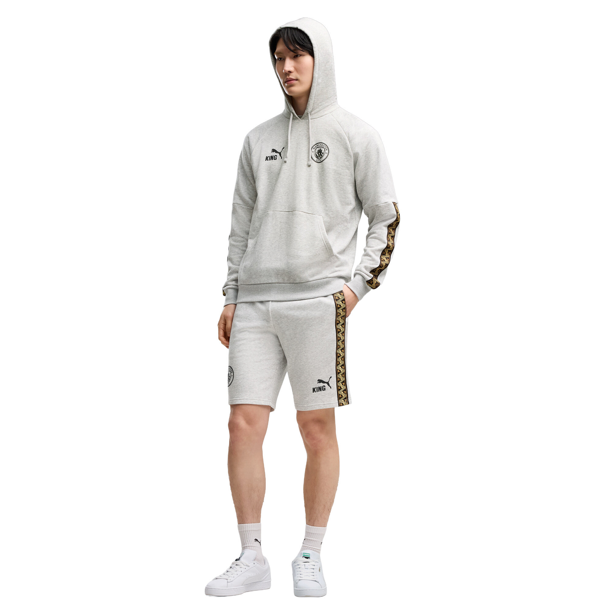 Manchester City Puma KING Hoodie - Grey, , rebel_hi-res