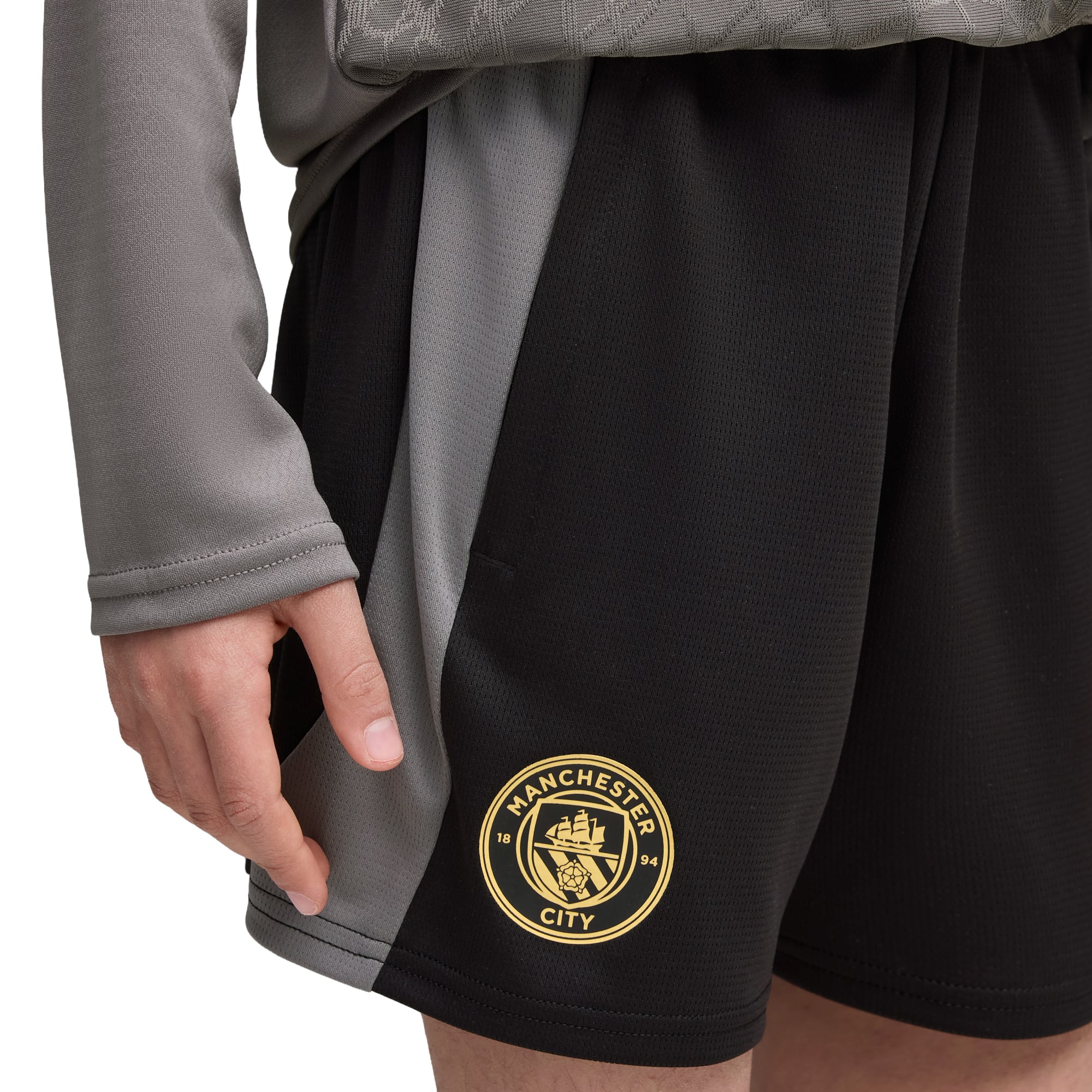 Manchester City Puma Training Shorts - Black - Kids, , rebel_hi-res