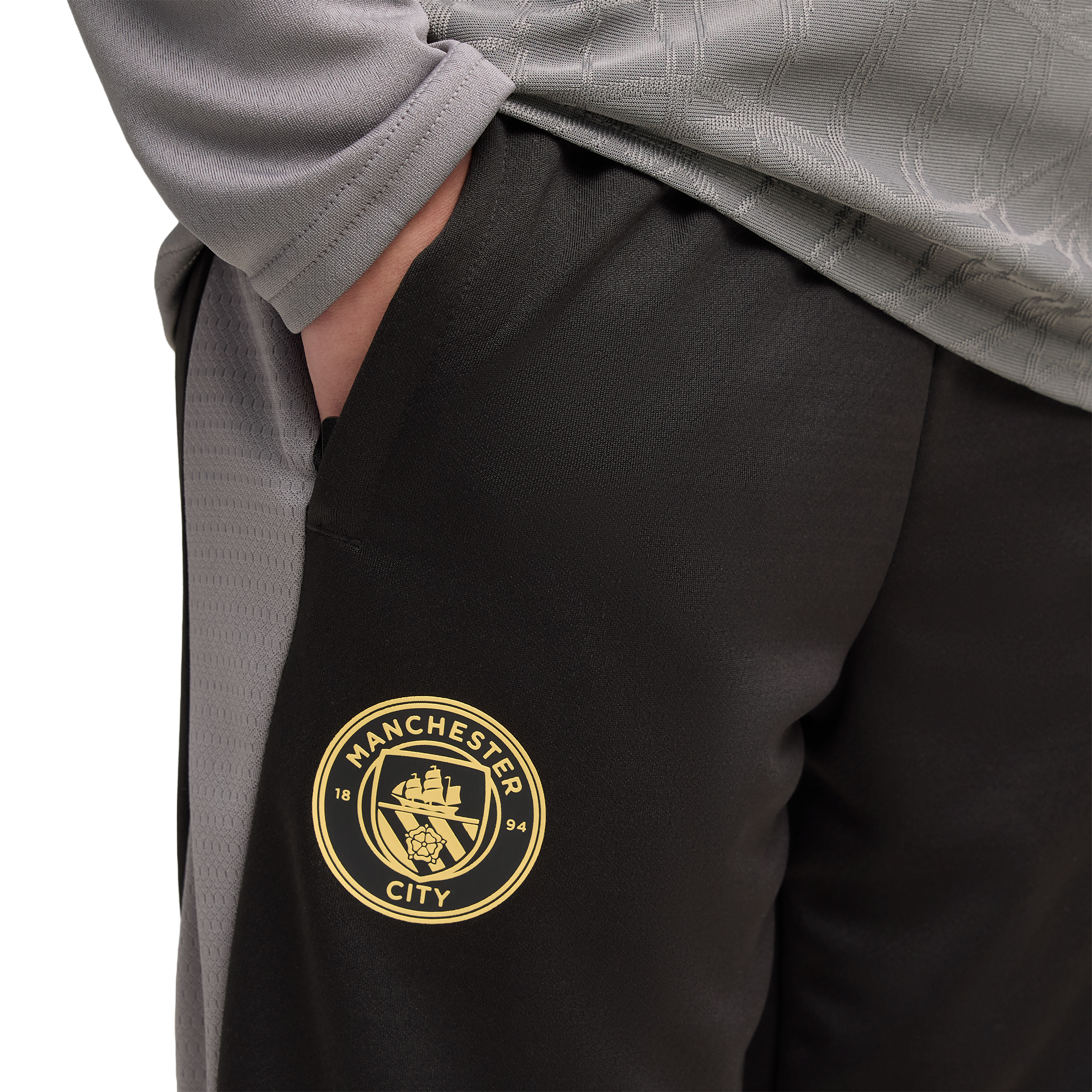 Manchester City Puma Training Pants - Black - Kids, , rebel_hi-res