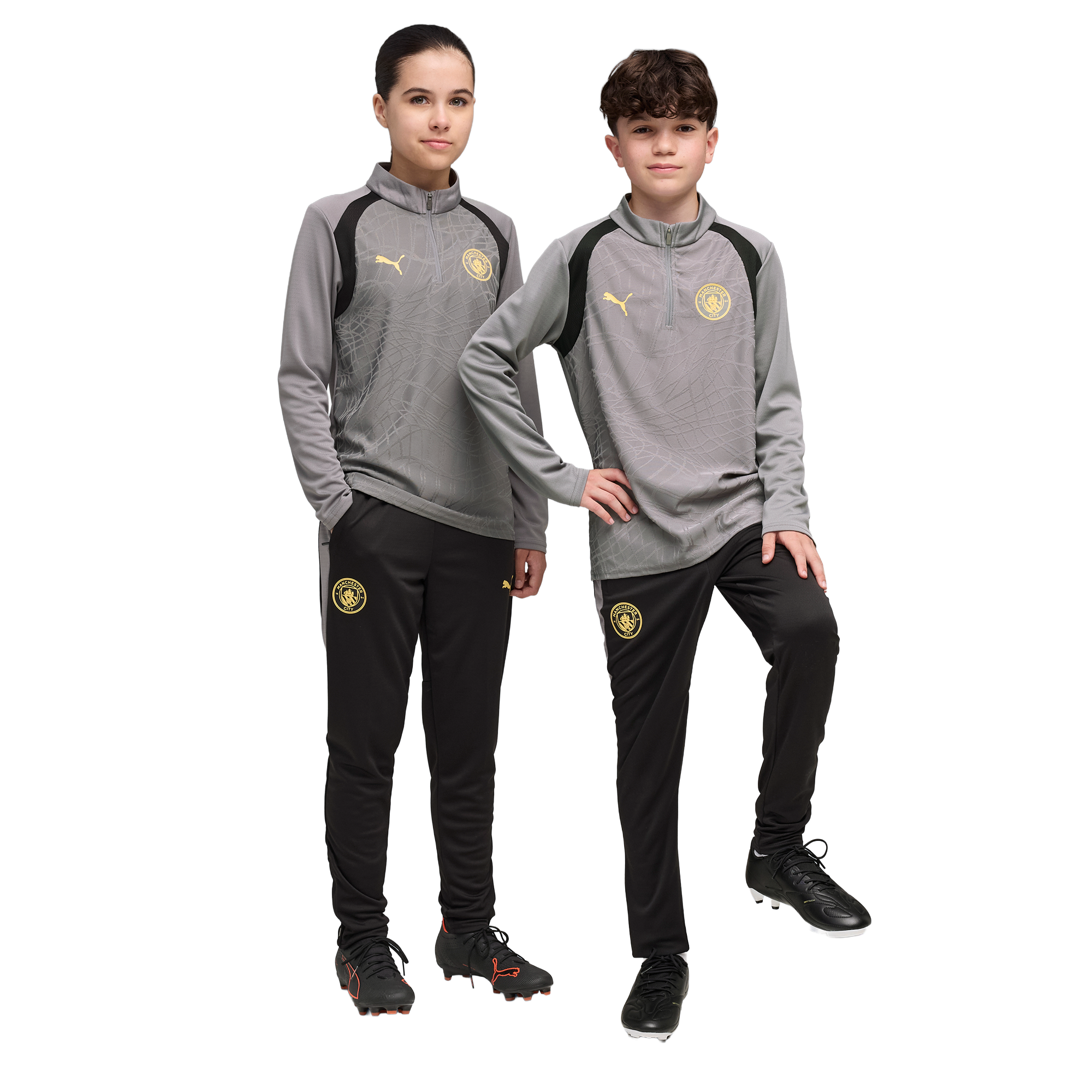 Manchester City Puma Training Pants - Black - Kids, , rebel_hi-res