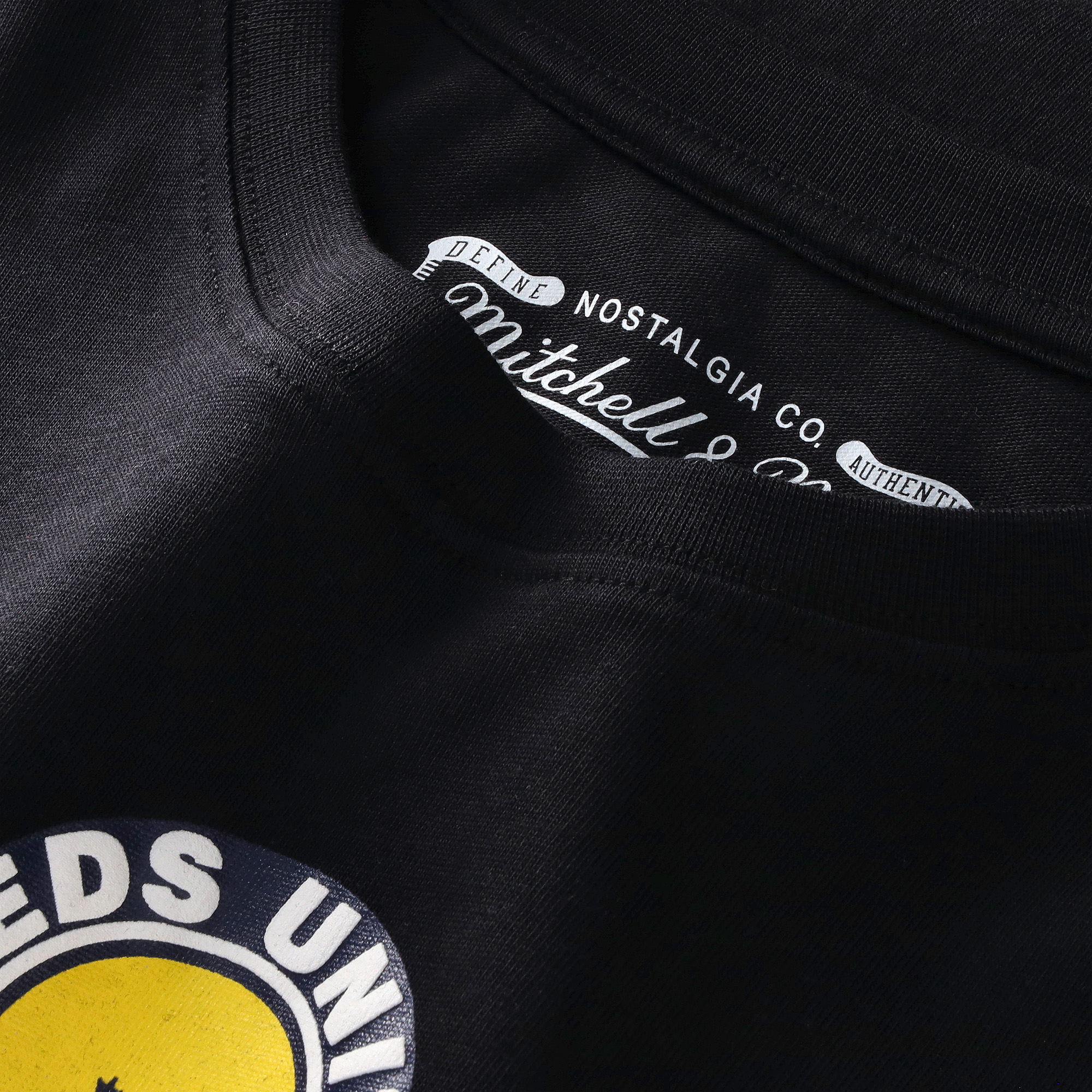 Leeds United x Mitchell & Ness Stadium T-Shirt - Black - Mens, , rebel_hi-res