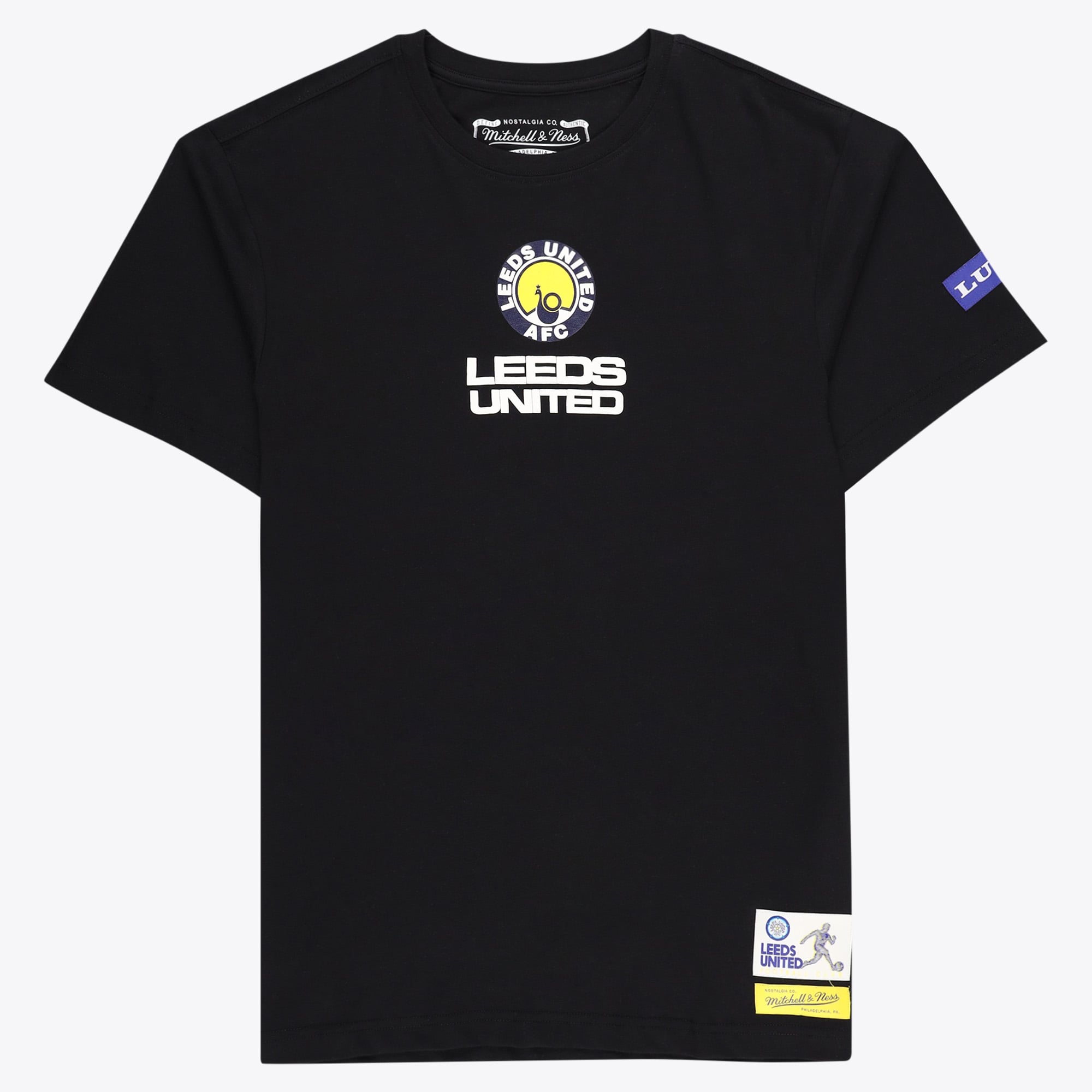 Leeds United x Mitchell & Ness Stadium T-Shirt - Black - Mens, , rebel_hi-res