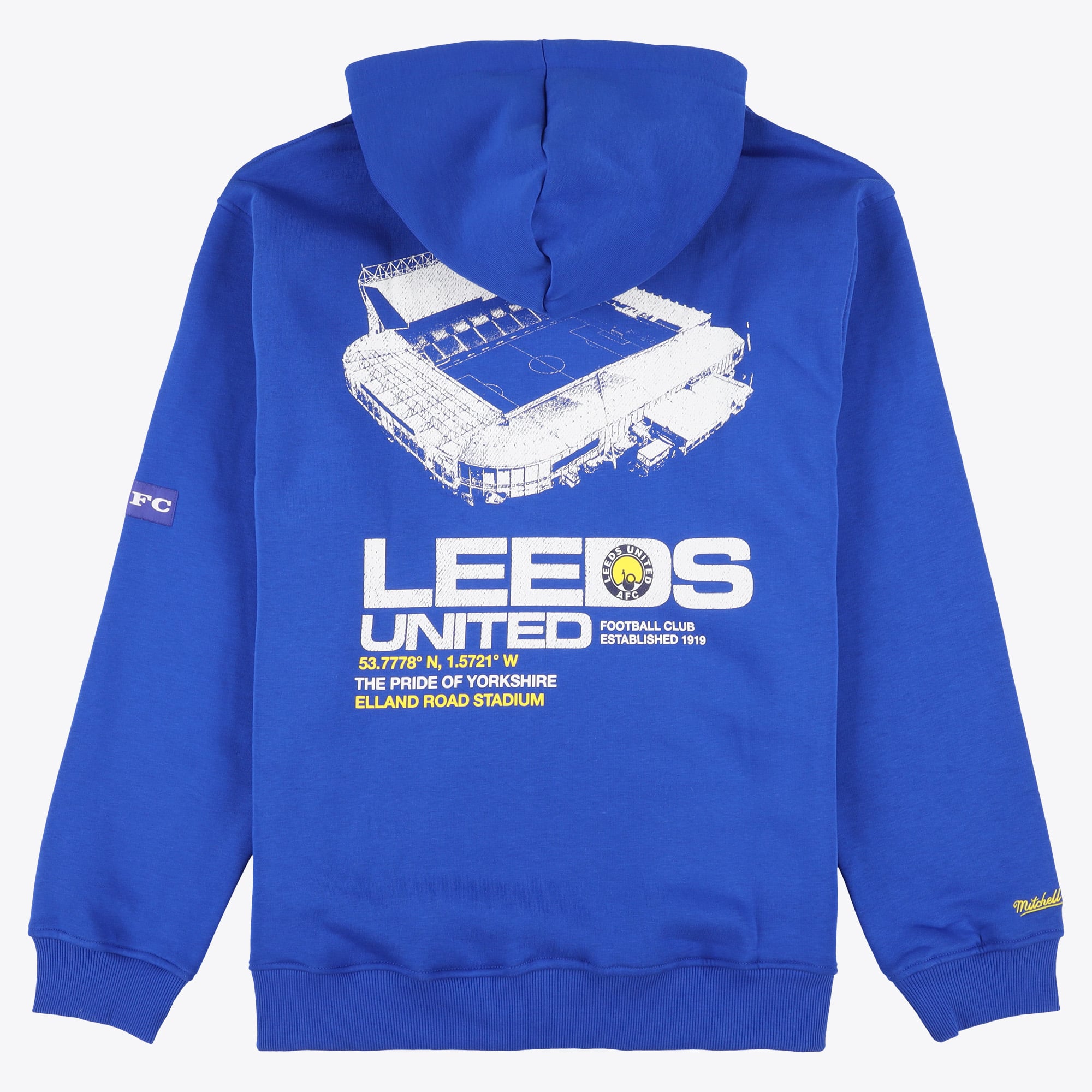 Leeds United x Mitchell & Ness Stadium Hoodie - Blue - Mens, , rebel_hi-res
