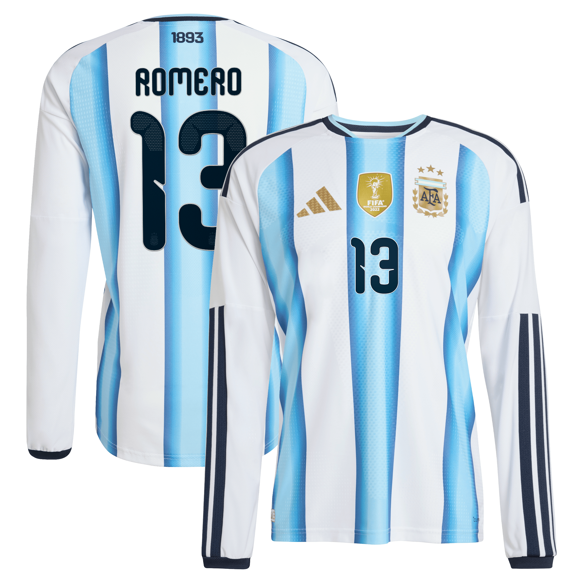 Argentina adidas Home Authentic Shirt 2026 - Long sleeve with Romero 13 printing, , rebel_hi-res