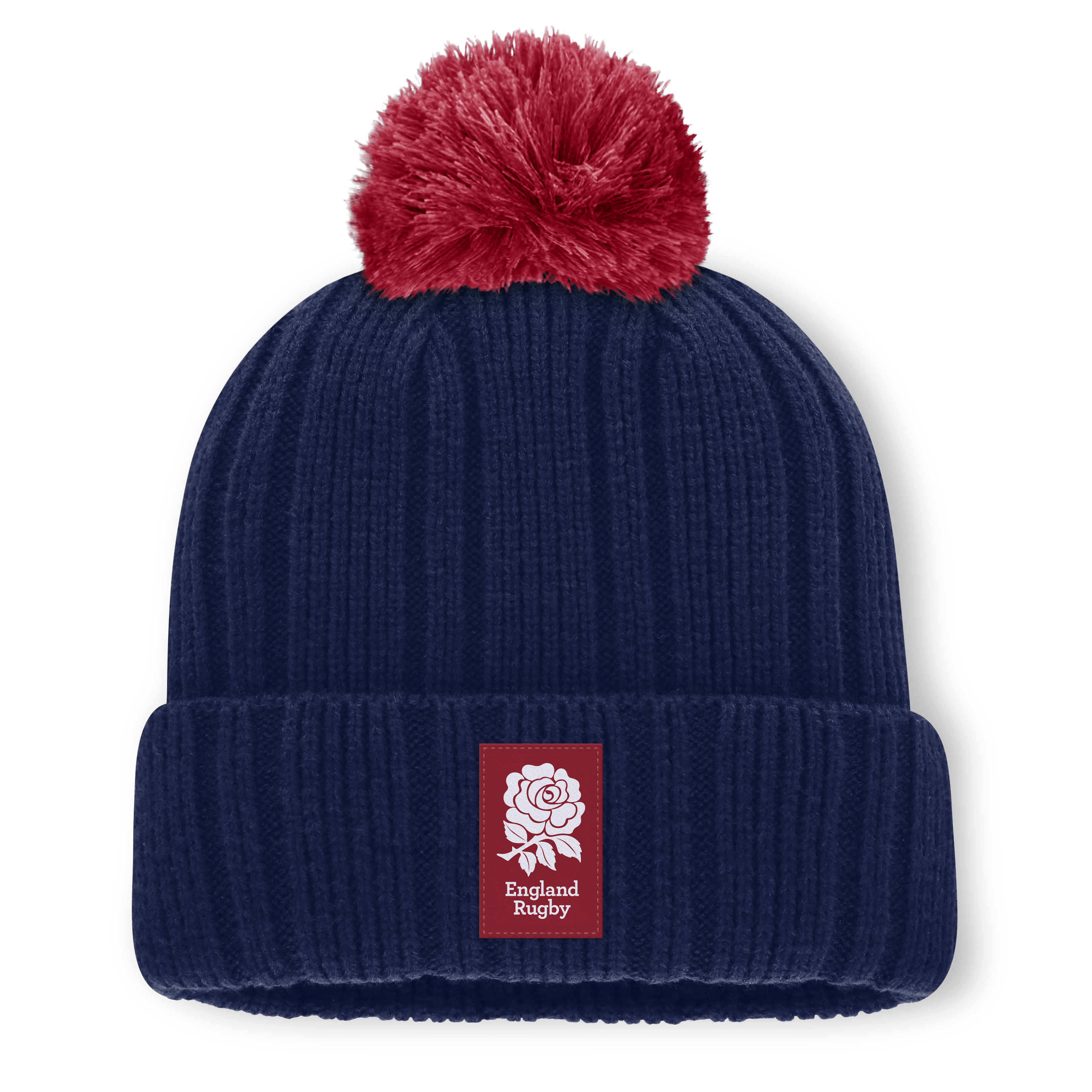 England Rugby Runway Cuff Pom Beanie, , rebel_hi-res