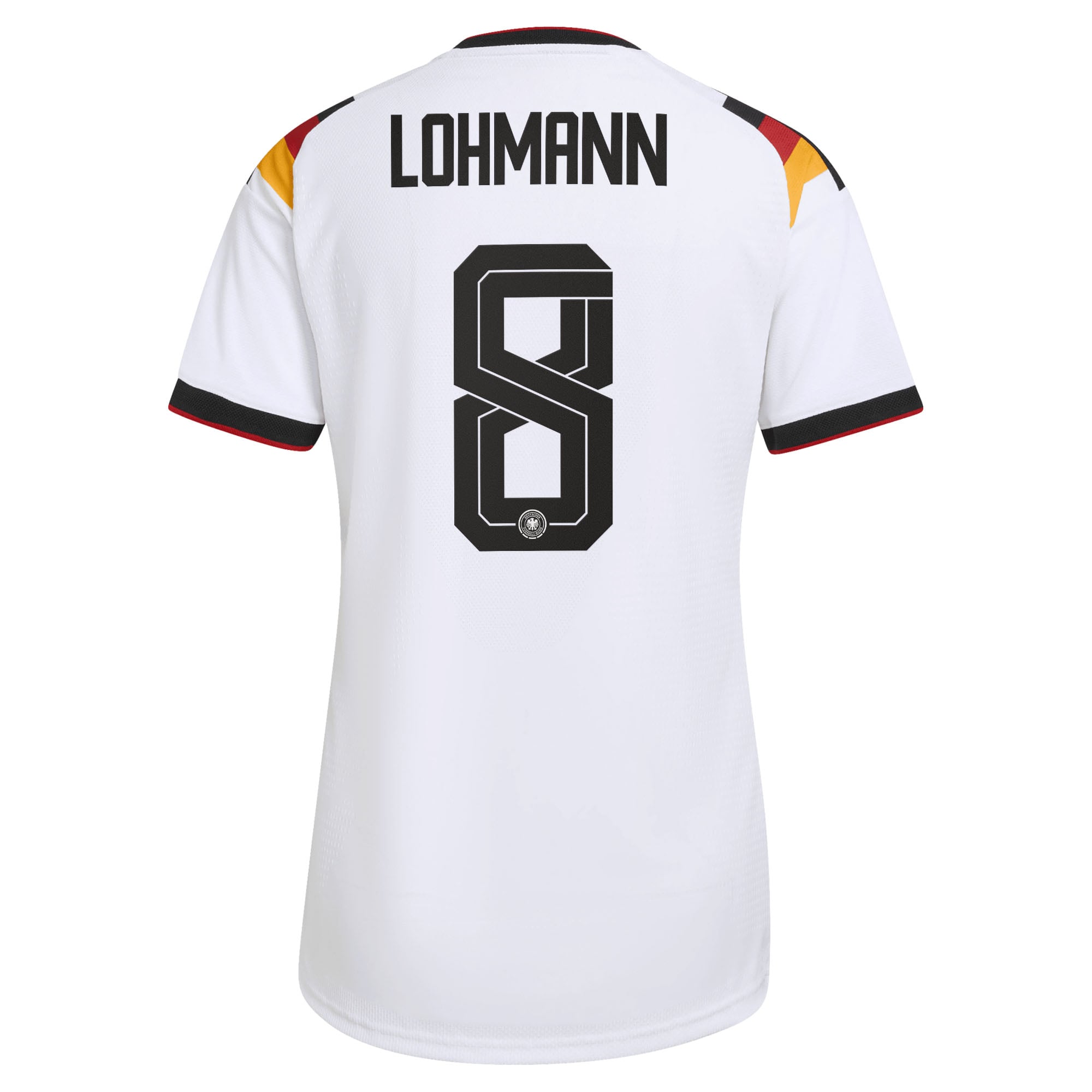 Germany National Team Home Authentic Shirt 2026 - 2 Stars - Womens with Lohmann 8 printing, , rebel_hi-res