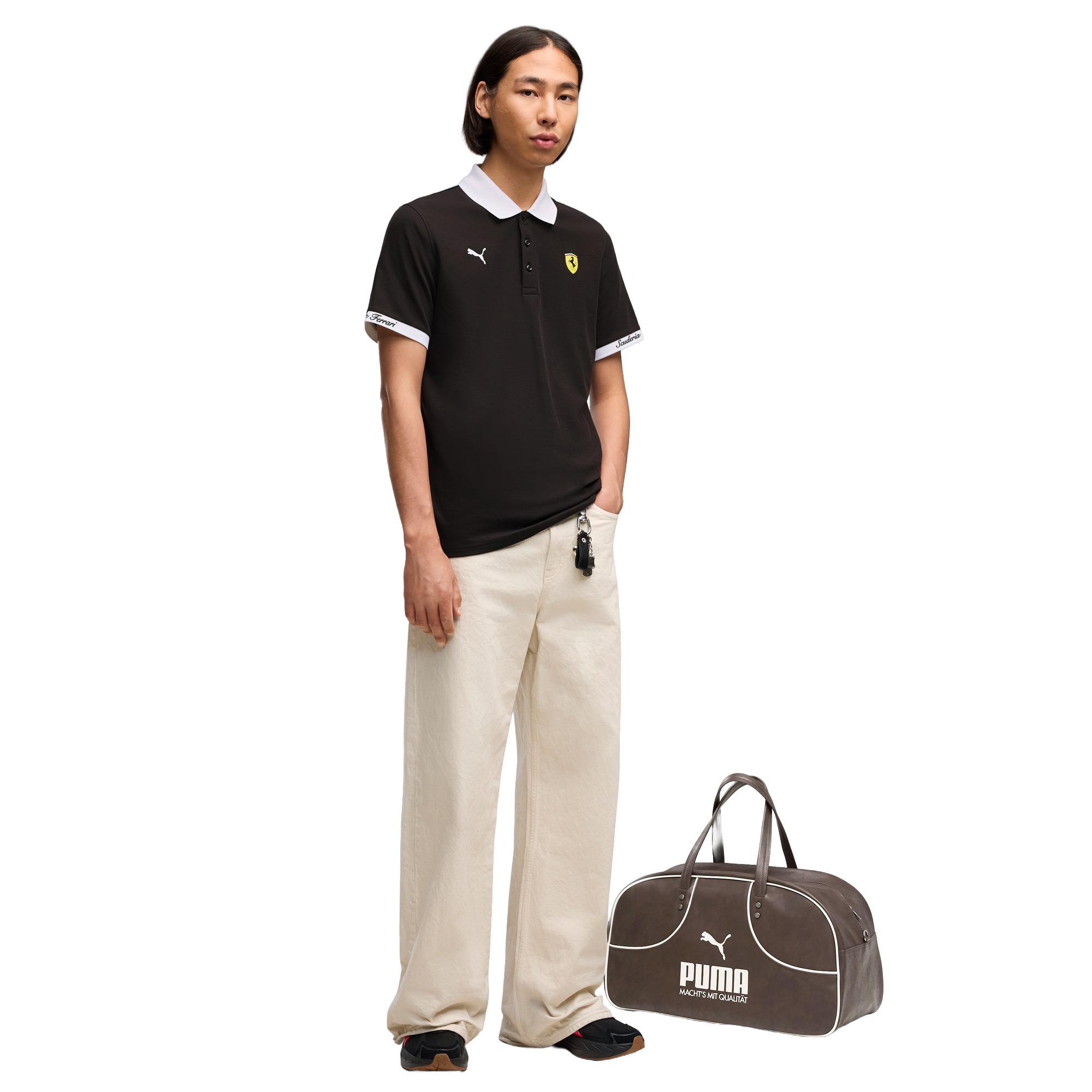 Scuderia Ferrari Piquet Polo - Black, , rebel_hi-res