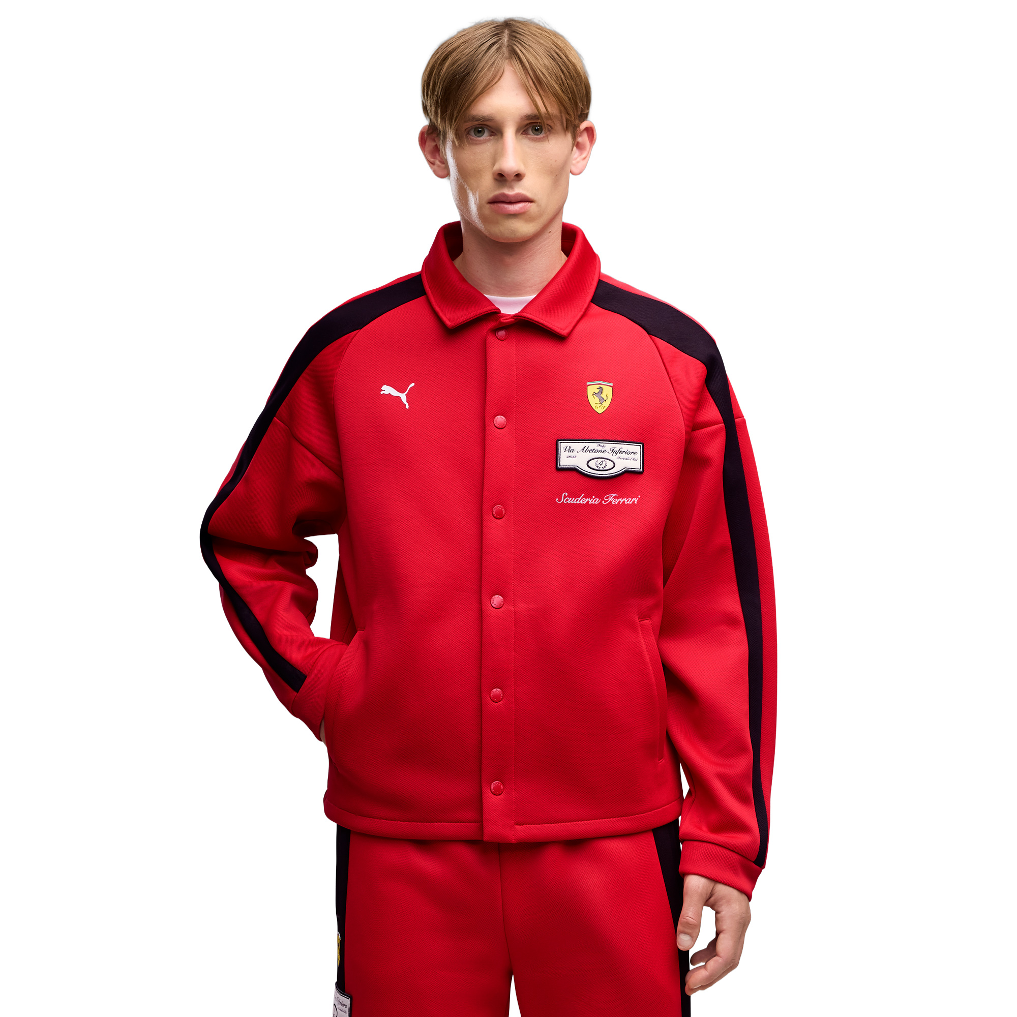 Scuderia Ferrari Puma T7 Track Jacket - Red, , rebel_hi-res
