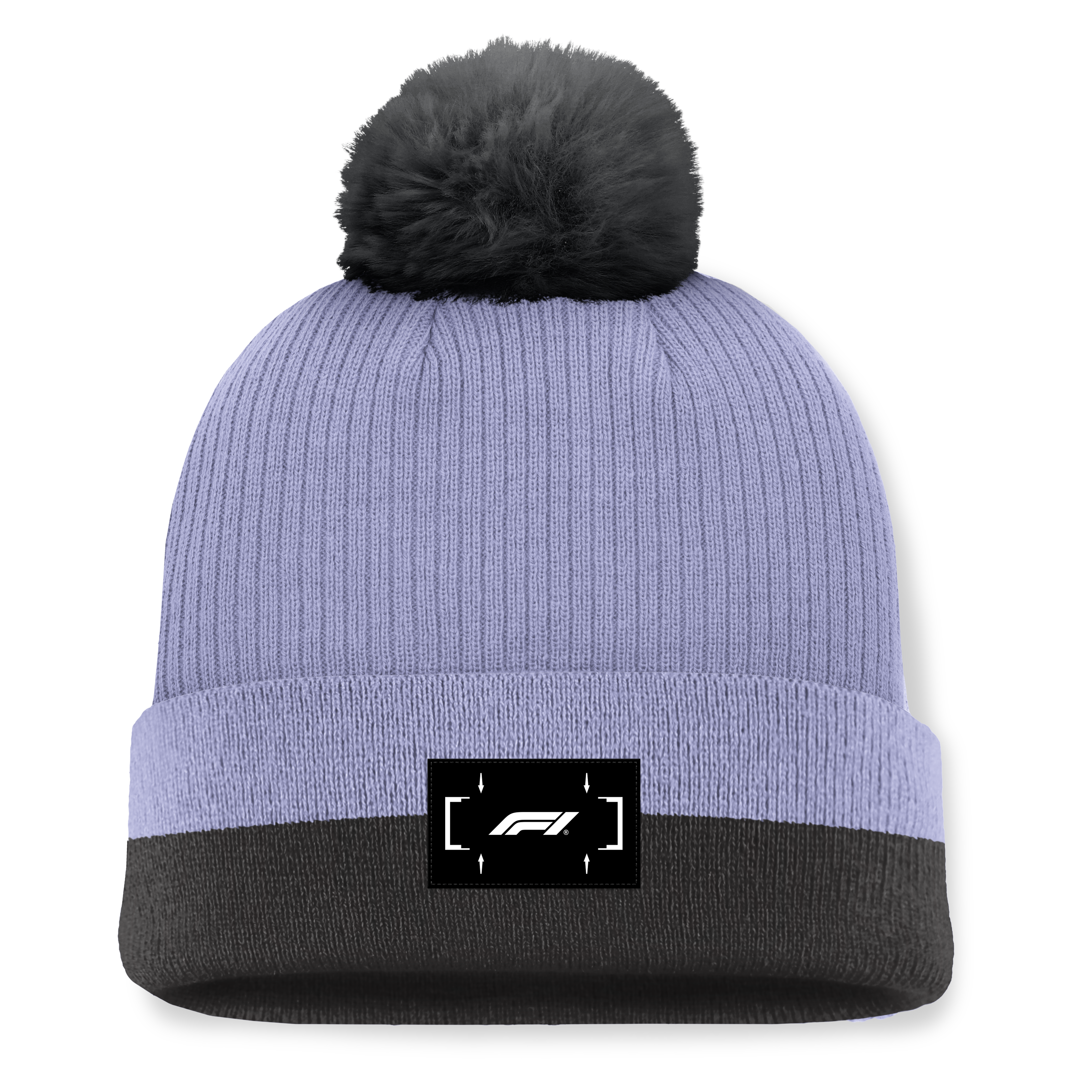 Formula 1 Cleave Cuff Pom Beanie - Purple - Womens, , rebel_hi-res