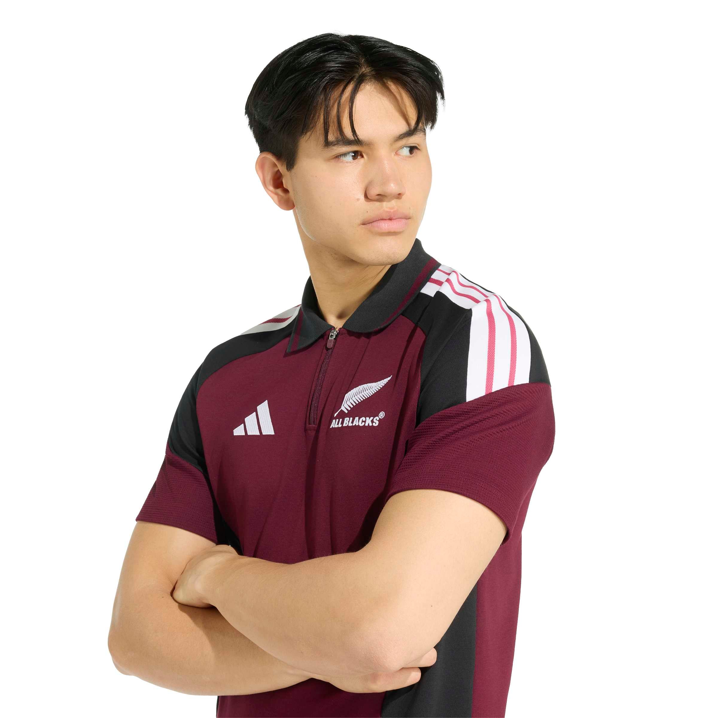 All Blacks adidas Training Polo - Maroon, , rebel_hi-res