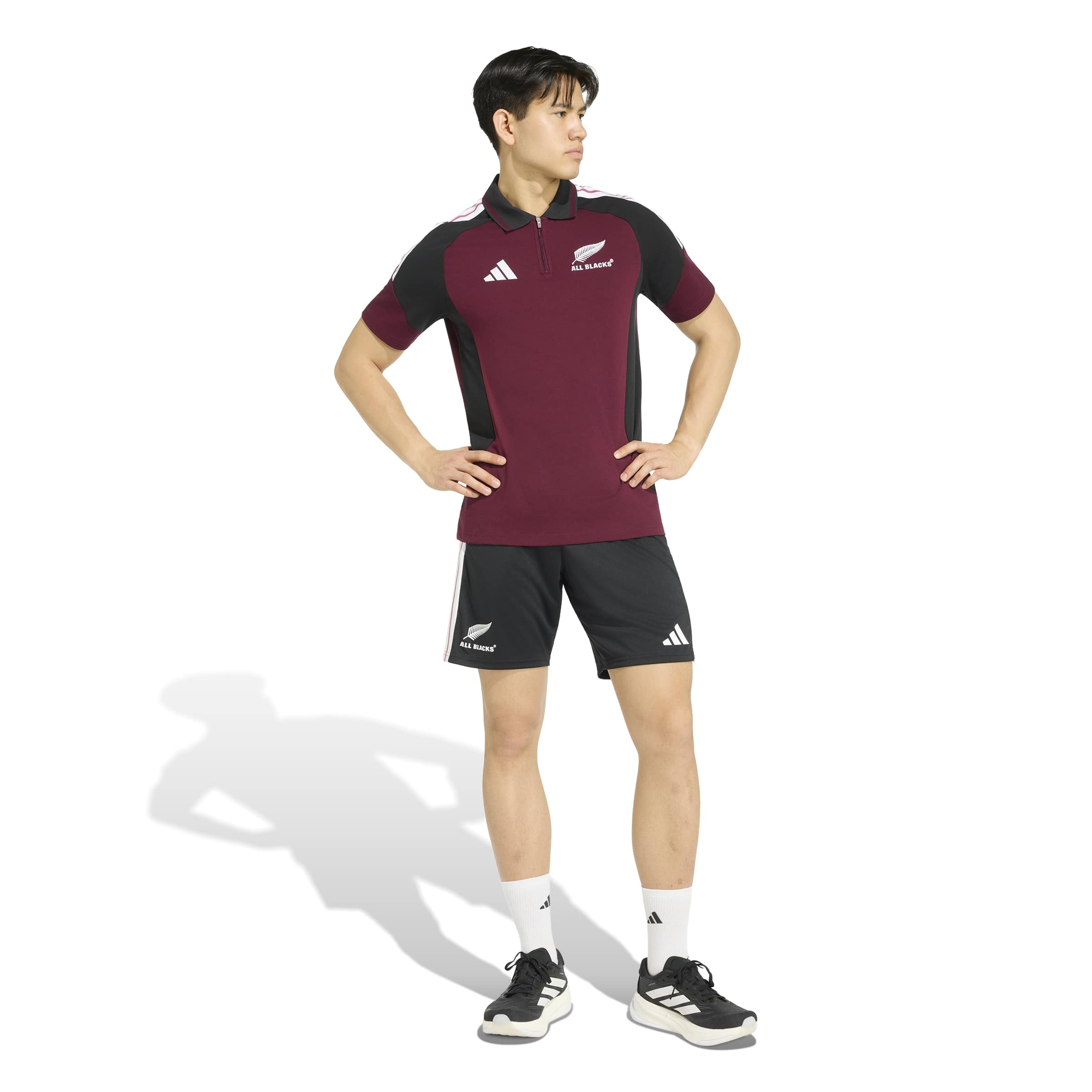 All Blacks adidas Training Polo - Maroon, , rebel_hi-res