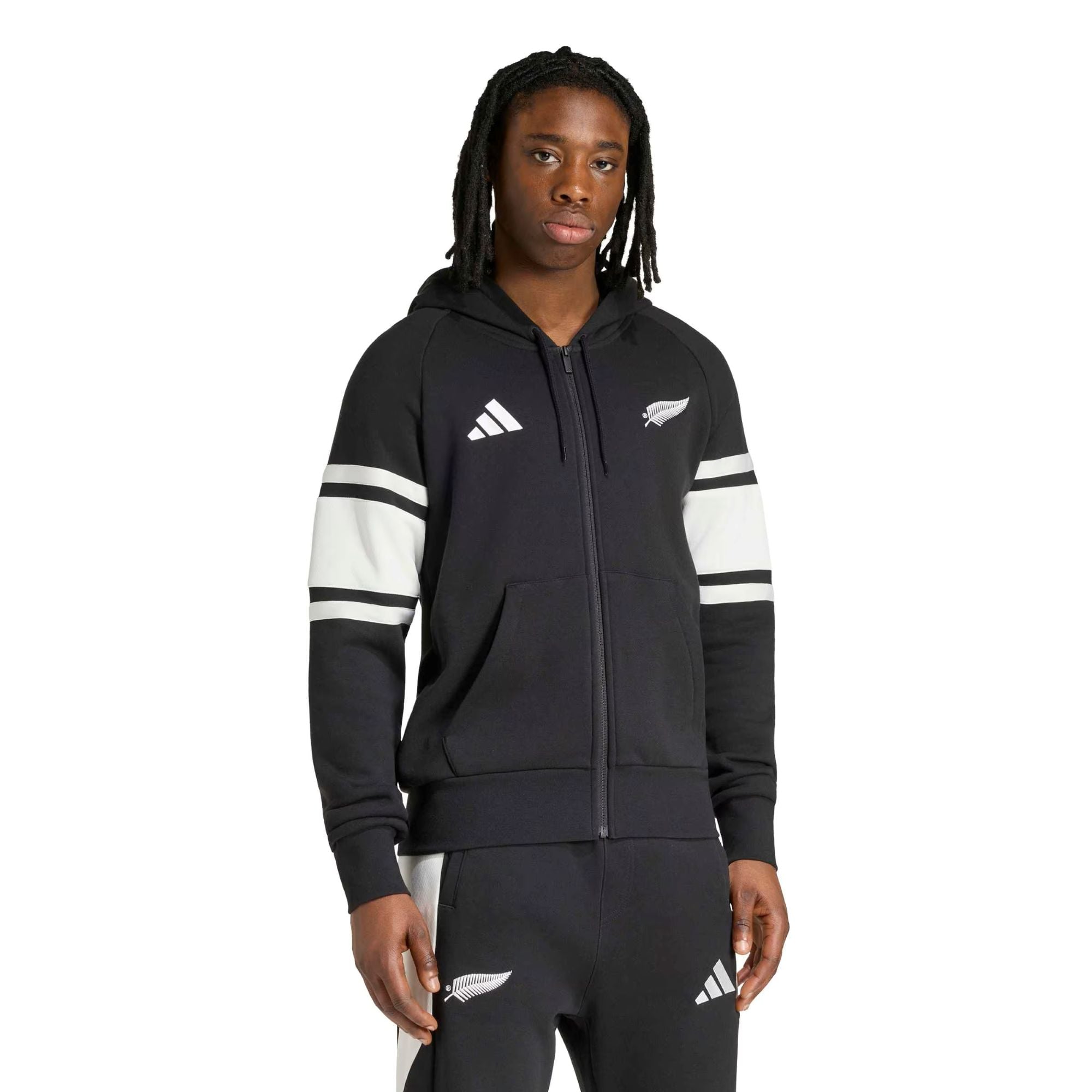 All Blacks adidas Leisurewear Full Zip Hoodie, , rebel_hi-res