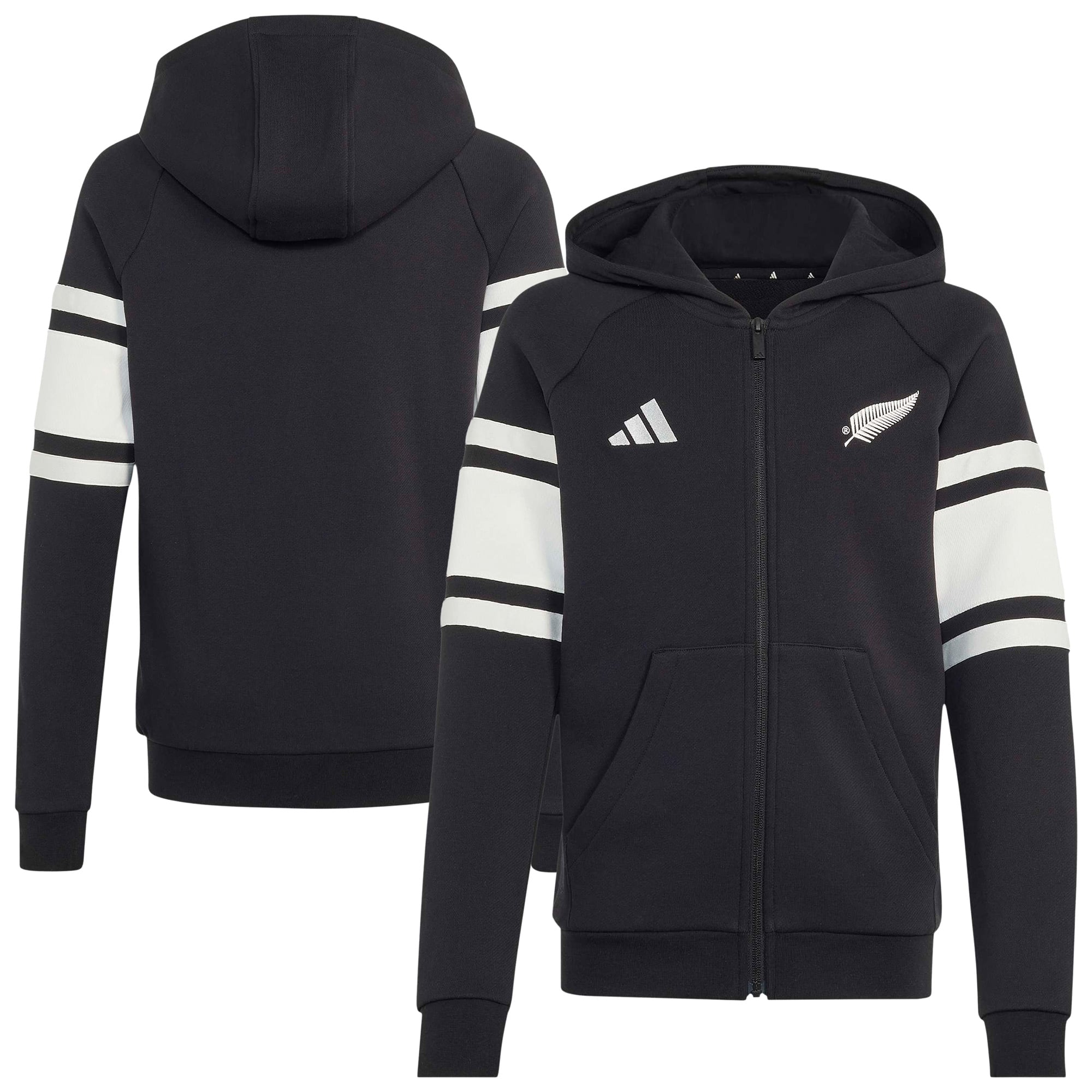 All Blacks adidas Leisurewear Full Zip Hoodie - Youth, , rebel_hi-res