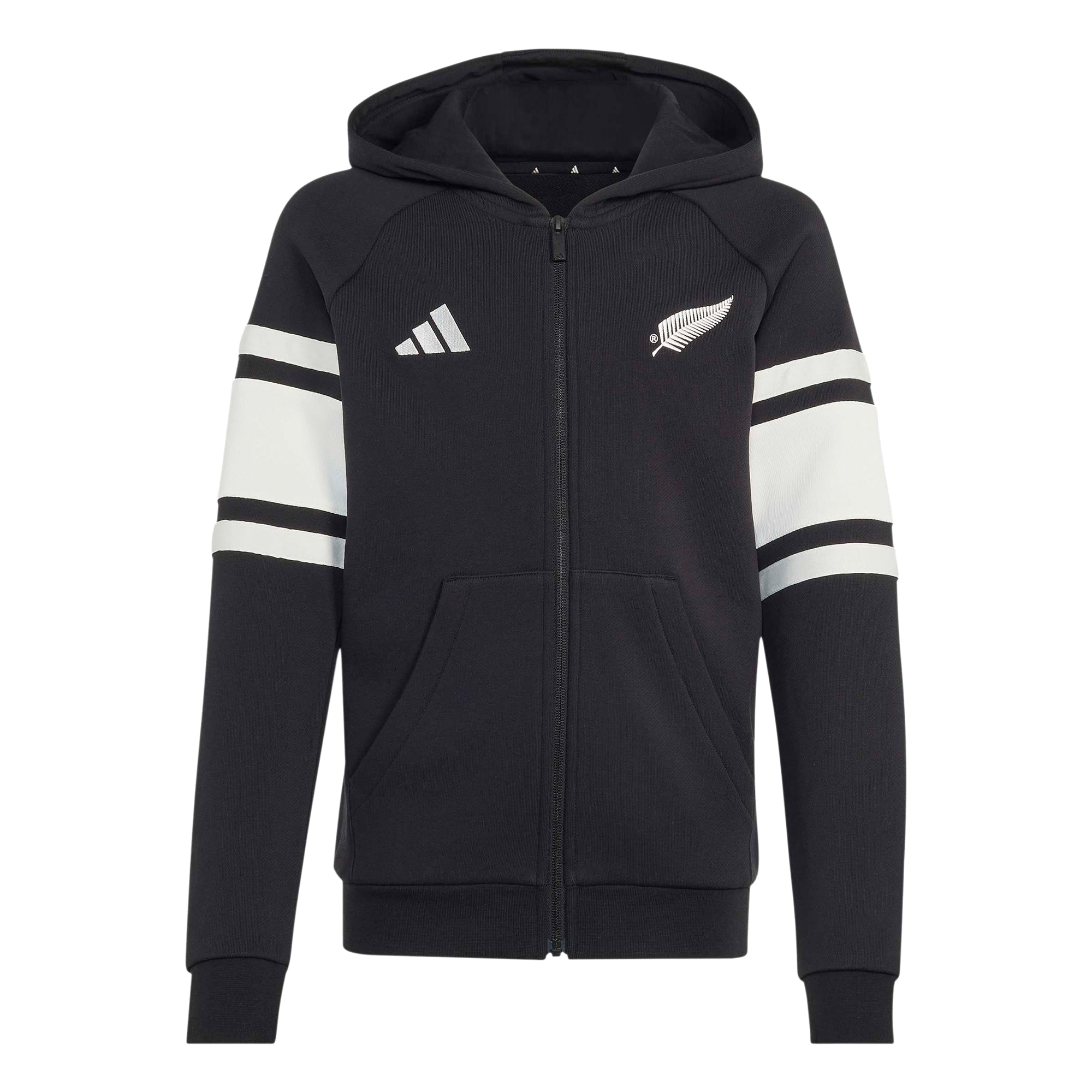 All Blacks adidas Leisurewear Full Zip Hoodie - Youth, , rebel_hi-res