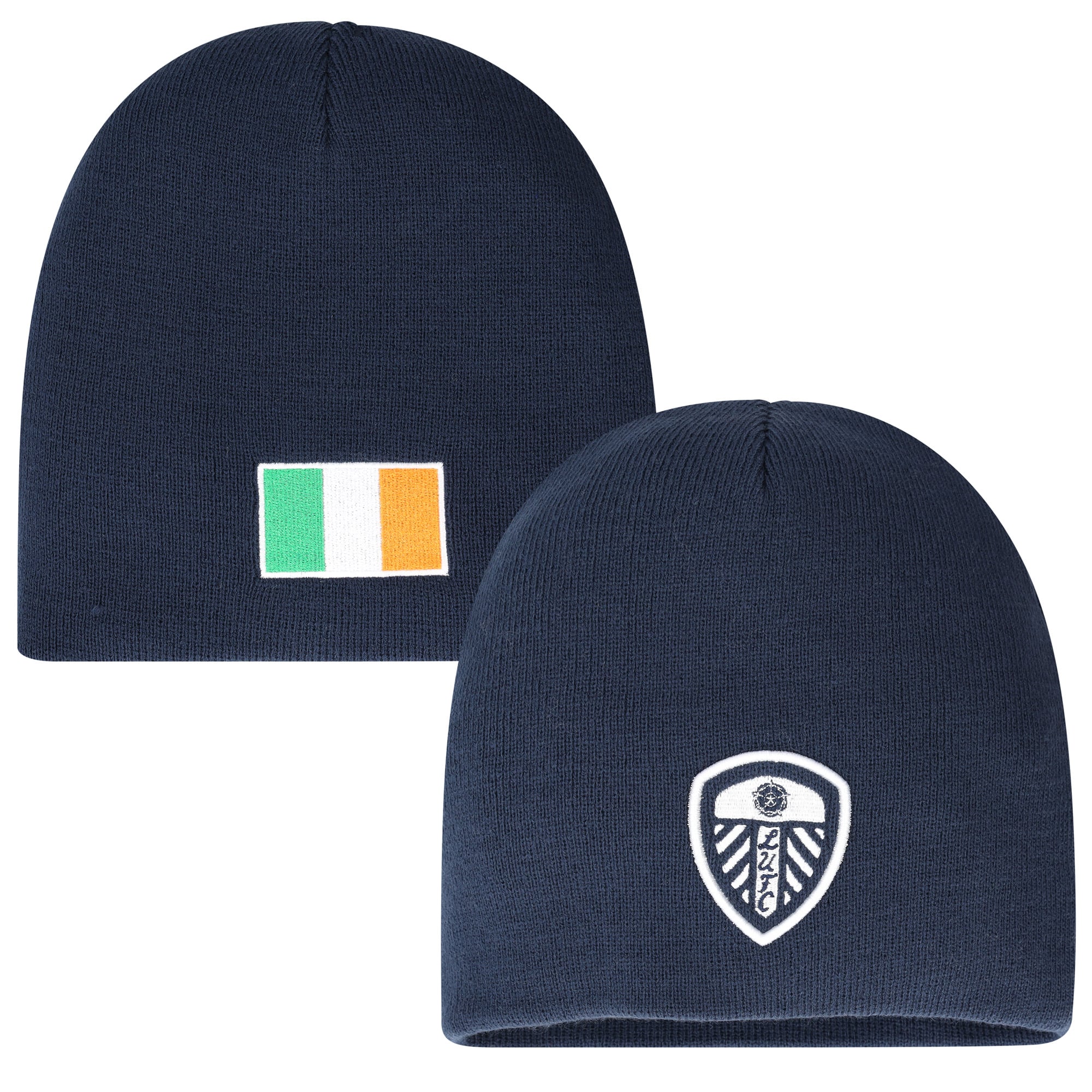 Leeds United Ireland Flag Graphic Knit Beanie - Navy - Unisex, , rebel_hi-res