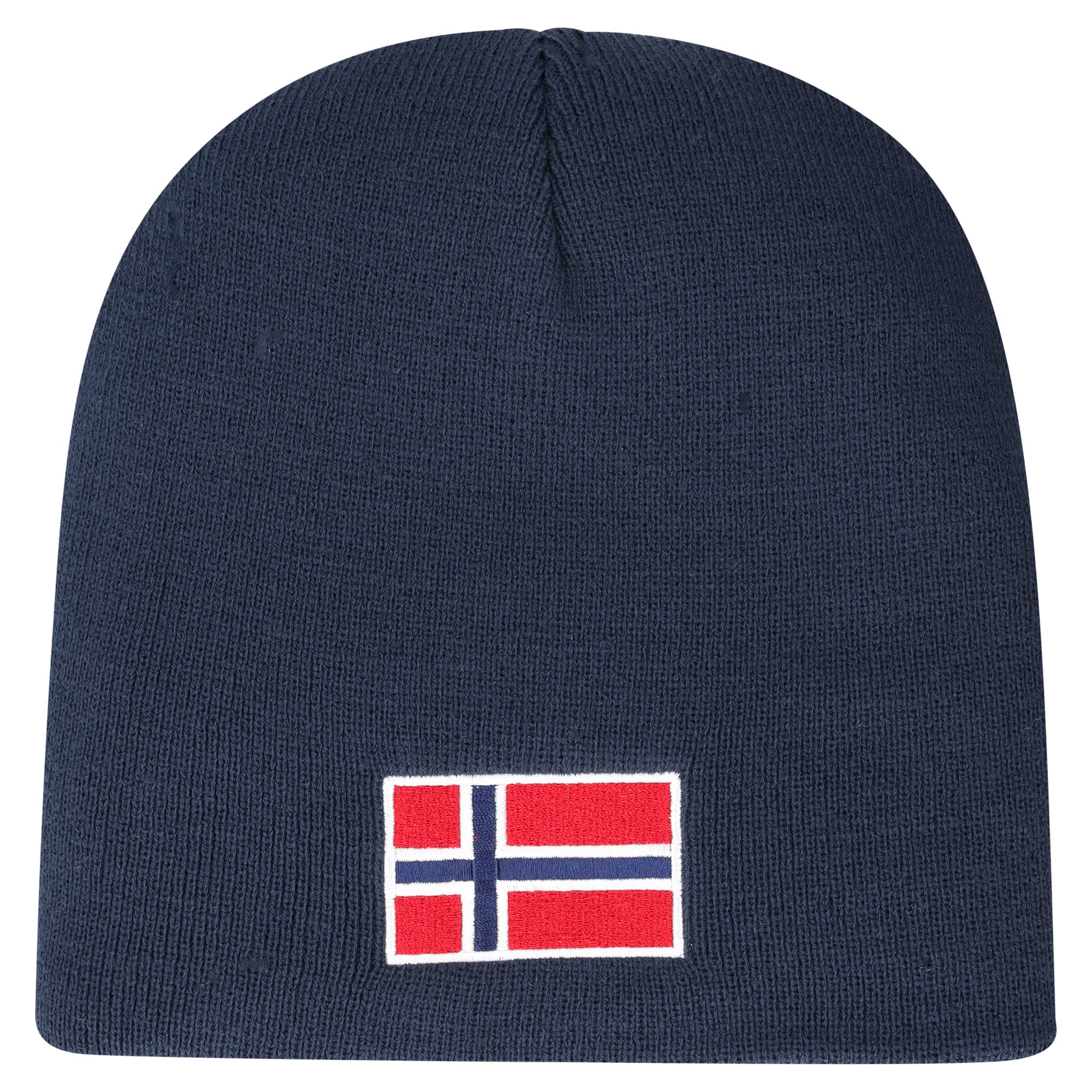 Leeds United Norway Flag Graphic Knit Beanie - Navy - Unisex, , rebel_hi-res