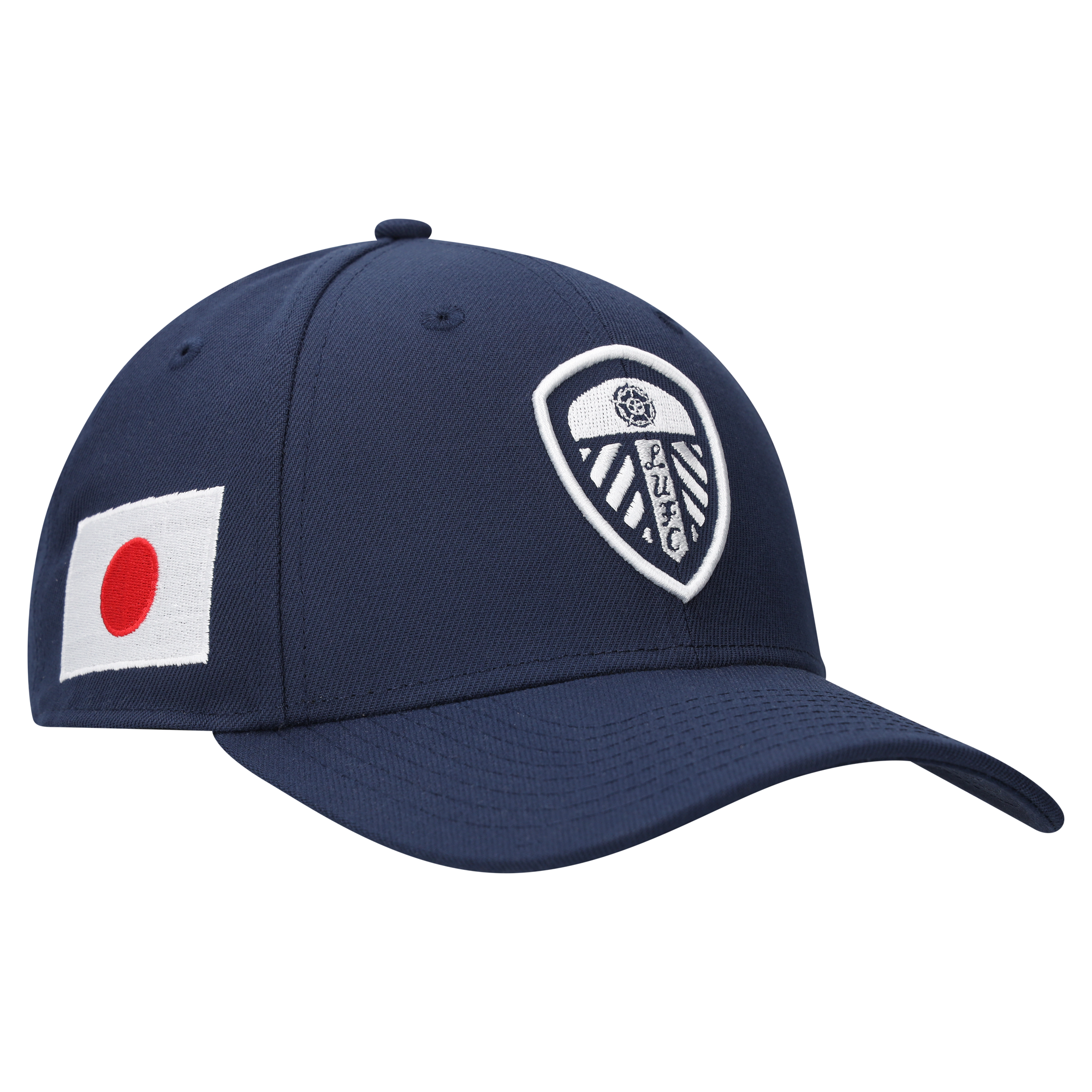 Leeds United Japan Flag Graphic Adjustable Structured Cap - Navy - Unisex, , rebel_hi-res