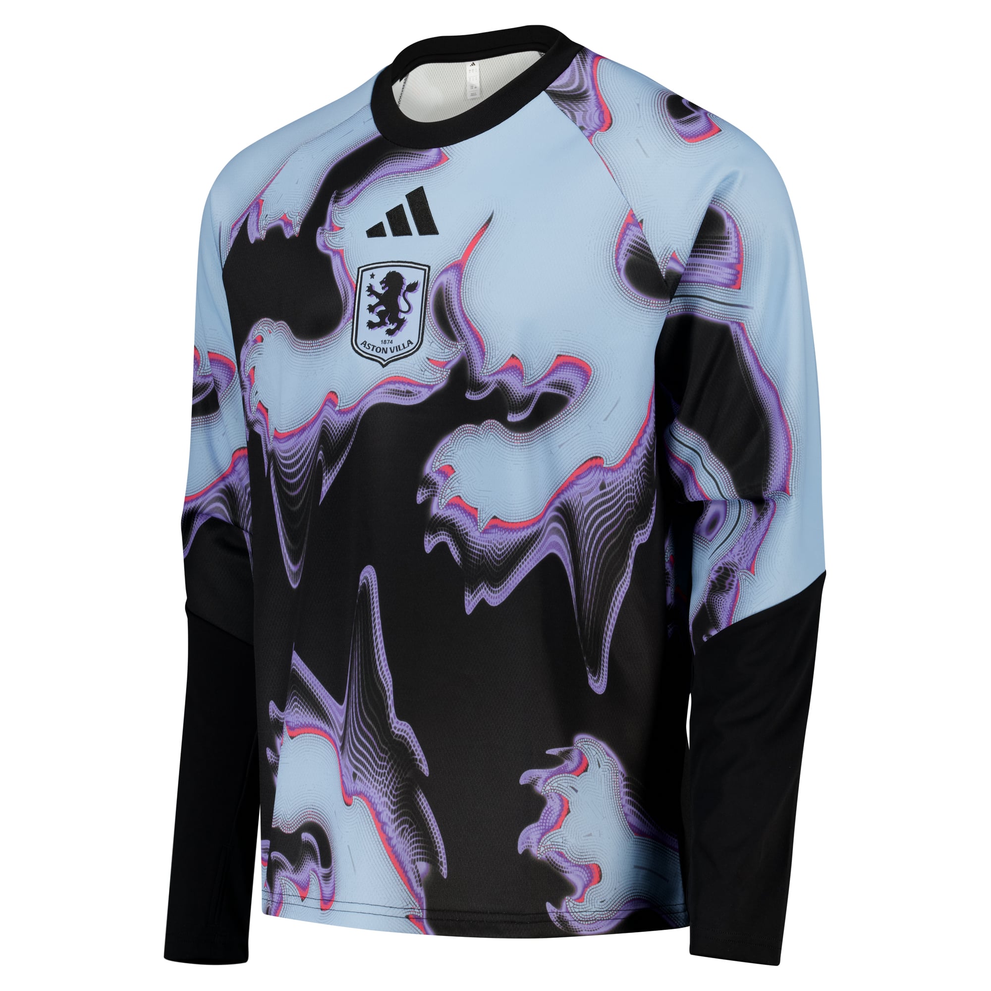 Aston Villa adidas Pre Match Warm Up Top - Black, , rebel_hi-res