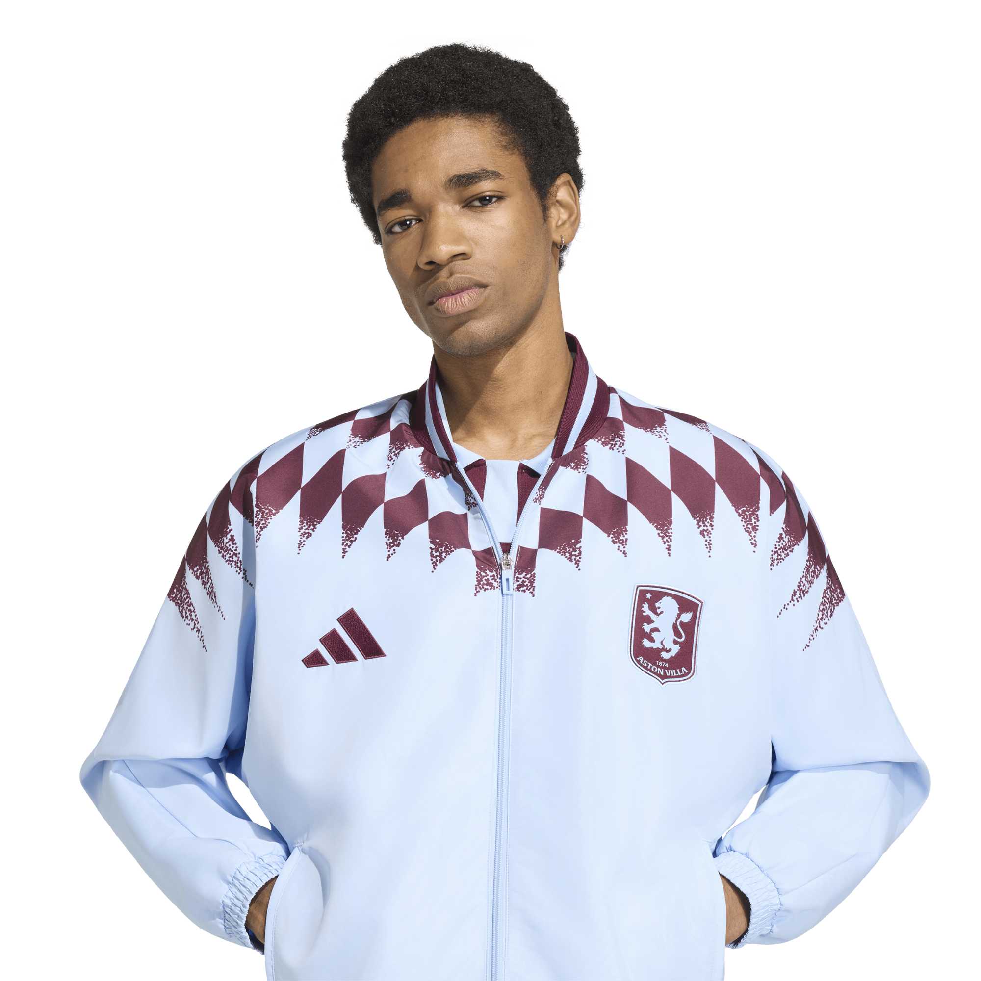 Aston Villa adidas Anthem Jacket - Sky, , rebel_hi-res