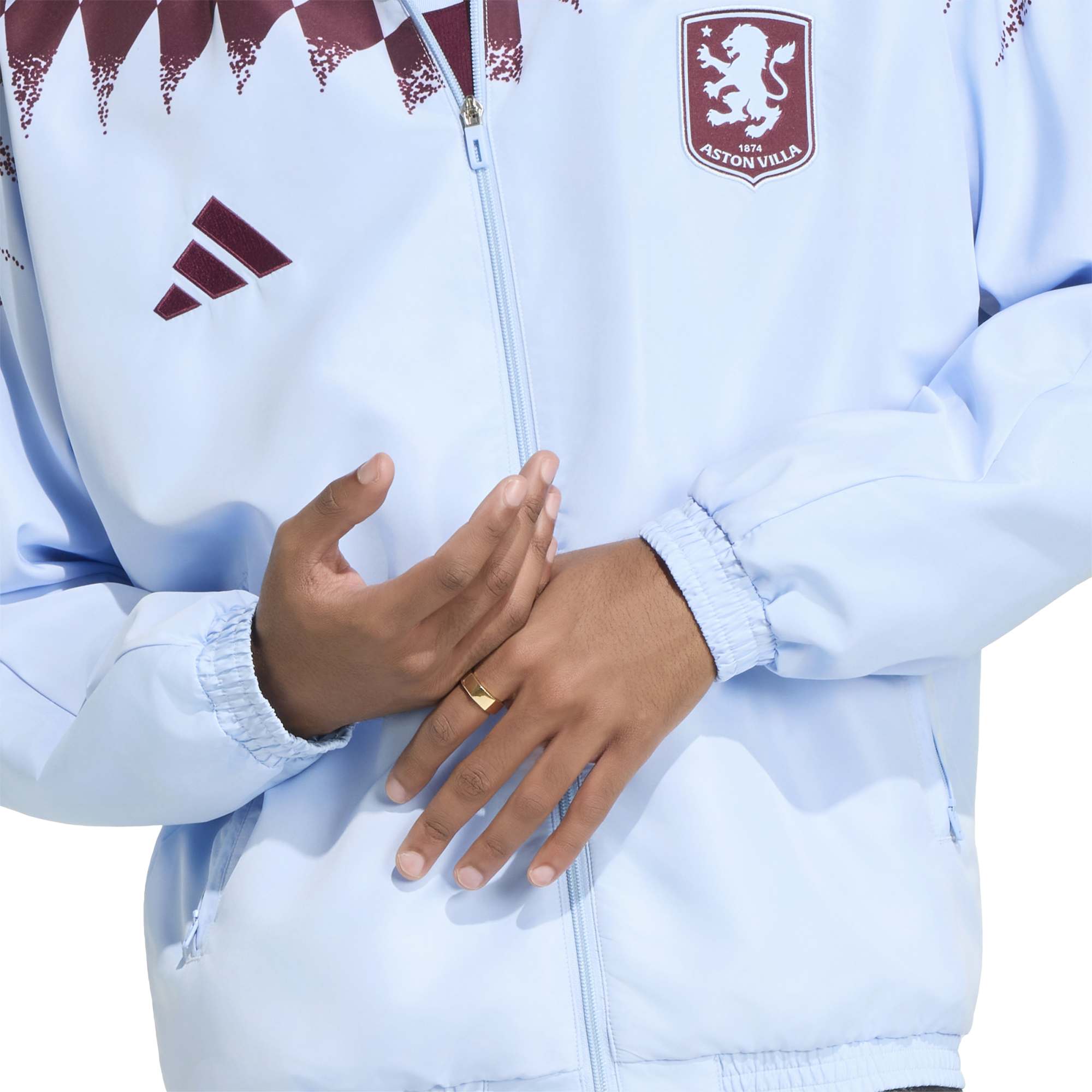 Aston Villa adidas Anthem Jacket - Sky, , rebel_hi-res