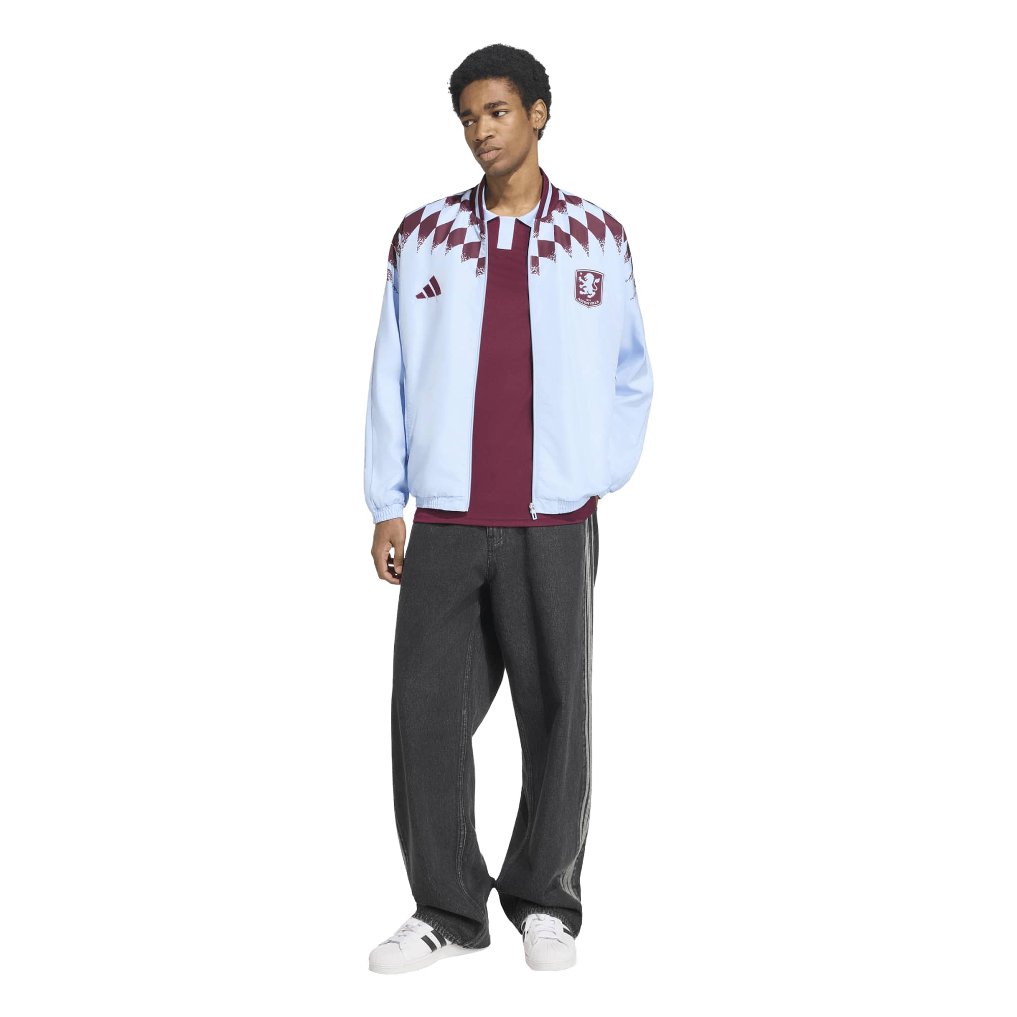 Aston Villa adidas Anthem Jacket - Sky, , rebel_hi-res