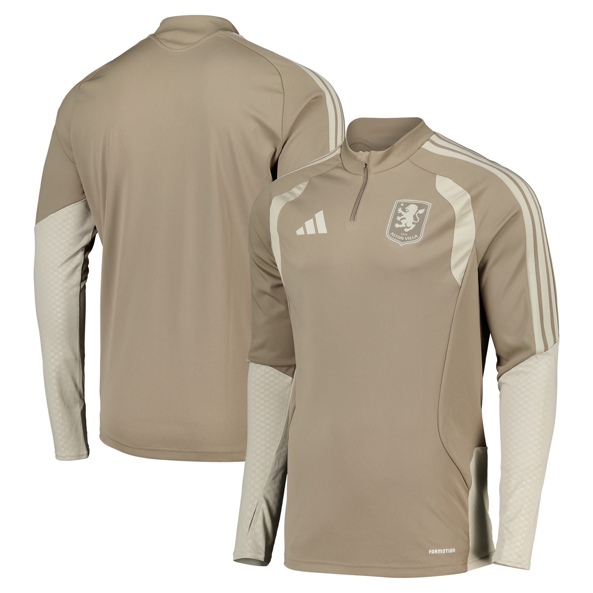 Aston Villa adidas Training Top - Light Brown, , rebel_hi-res