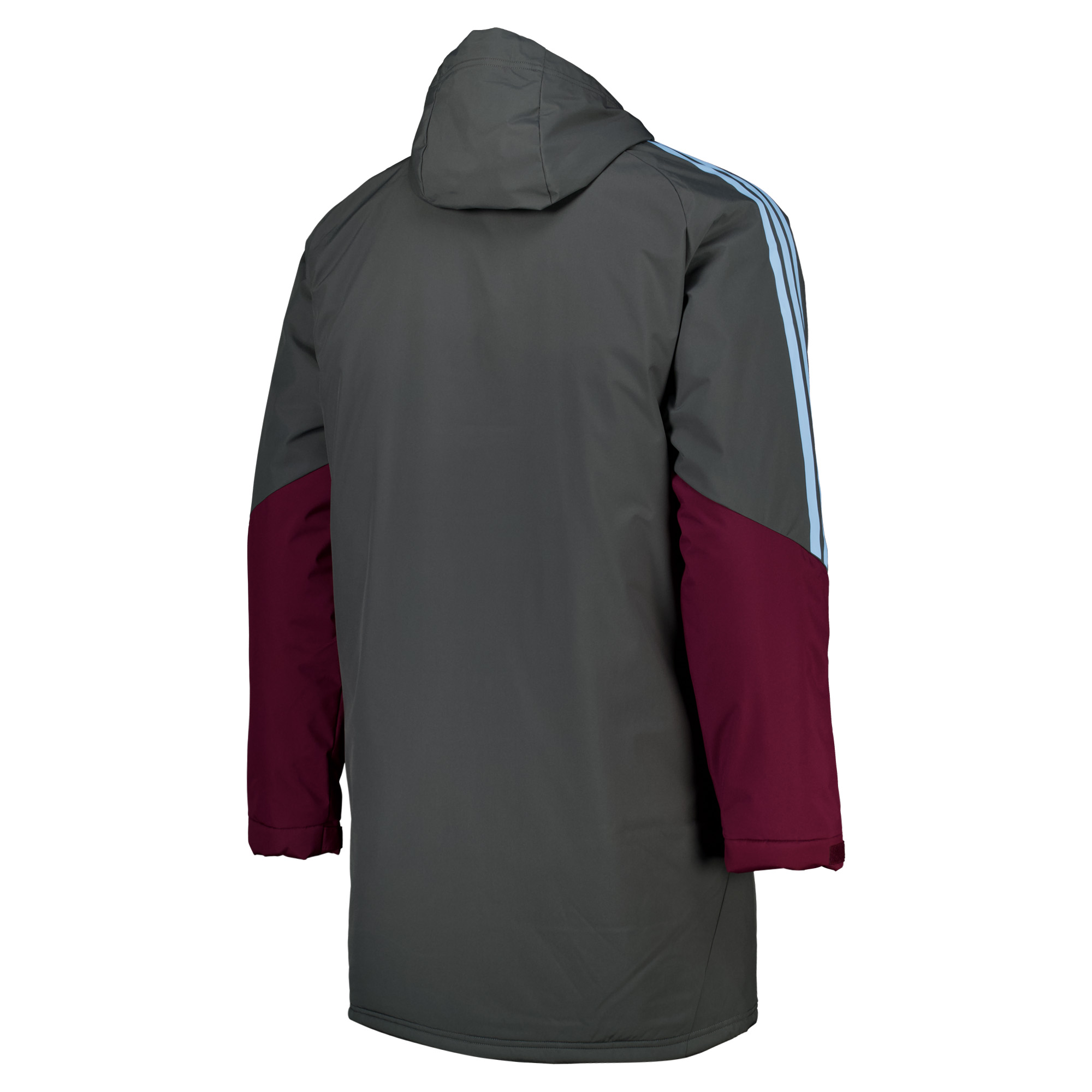 Aston Villa adidas Training Stadium Parka Jacket - Charcoal, , rebel_hi-res