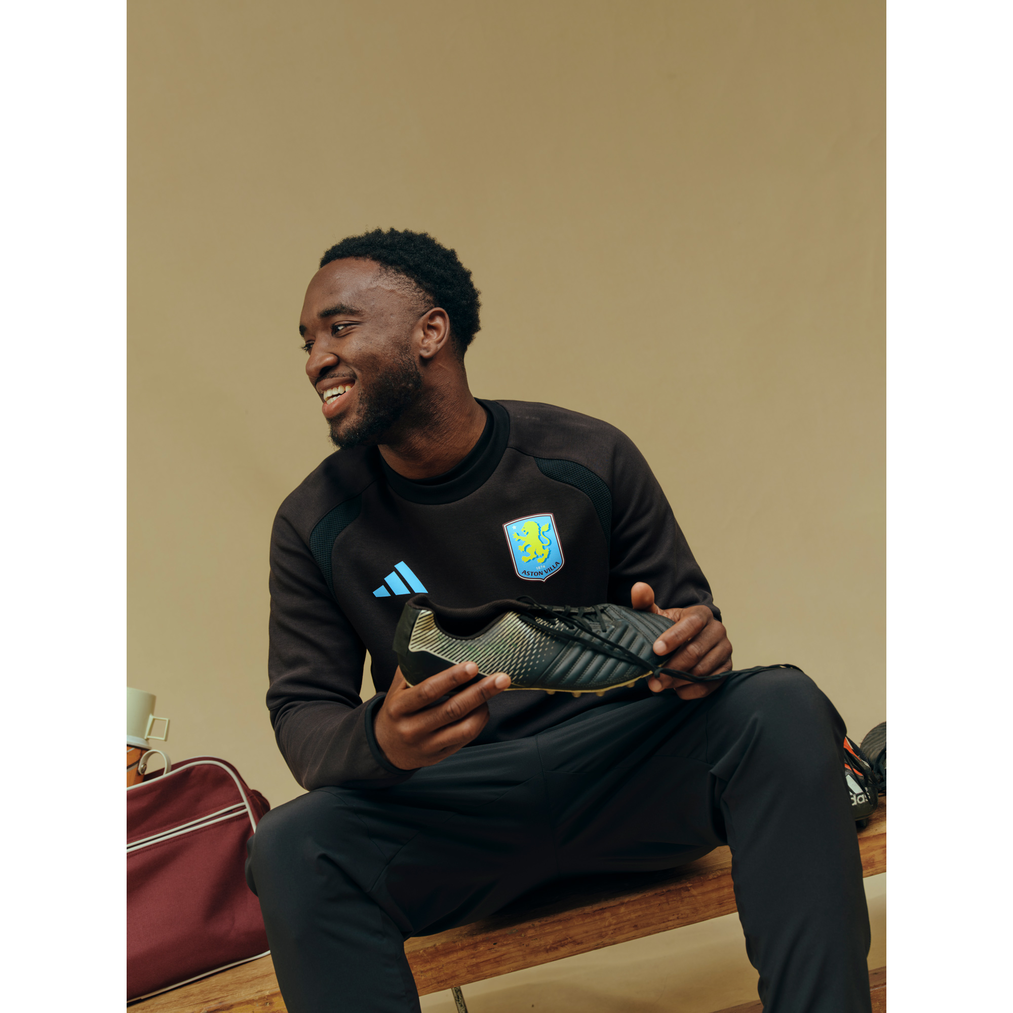 Aston Villa adidas Tiro Travel Sweater - Black, , rebel_hi-res