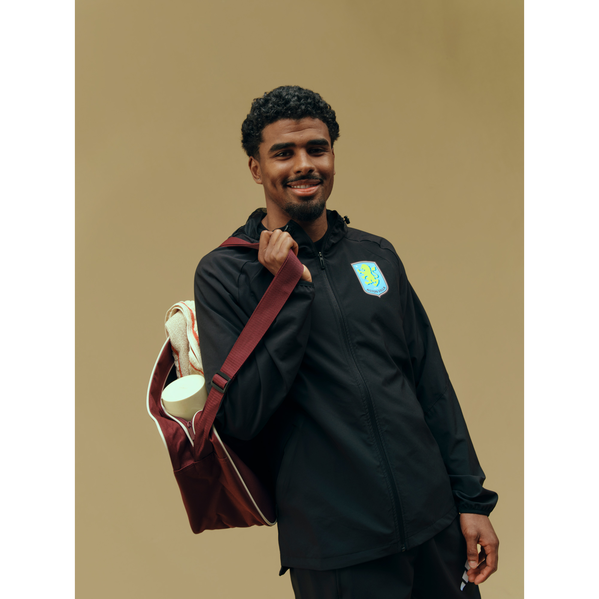 Aston Villa adidas Tiro Travel Windbreaker - Black, , rebel_hi-res