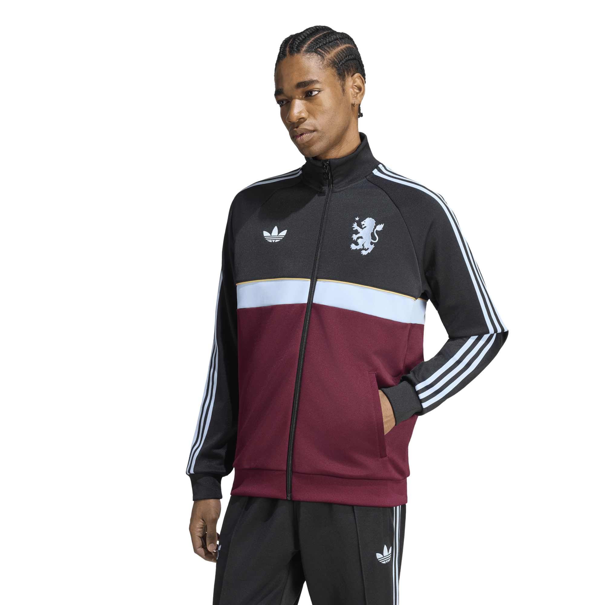 Aston Villa adidas Originals Track Top - Black, , rebel_hi-res