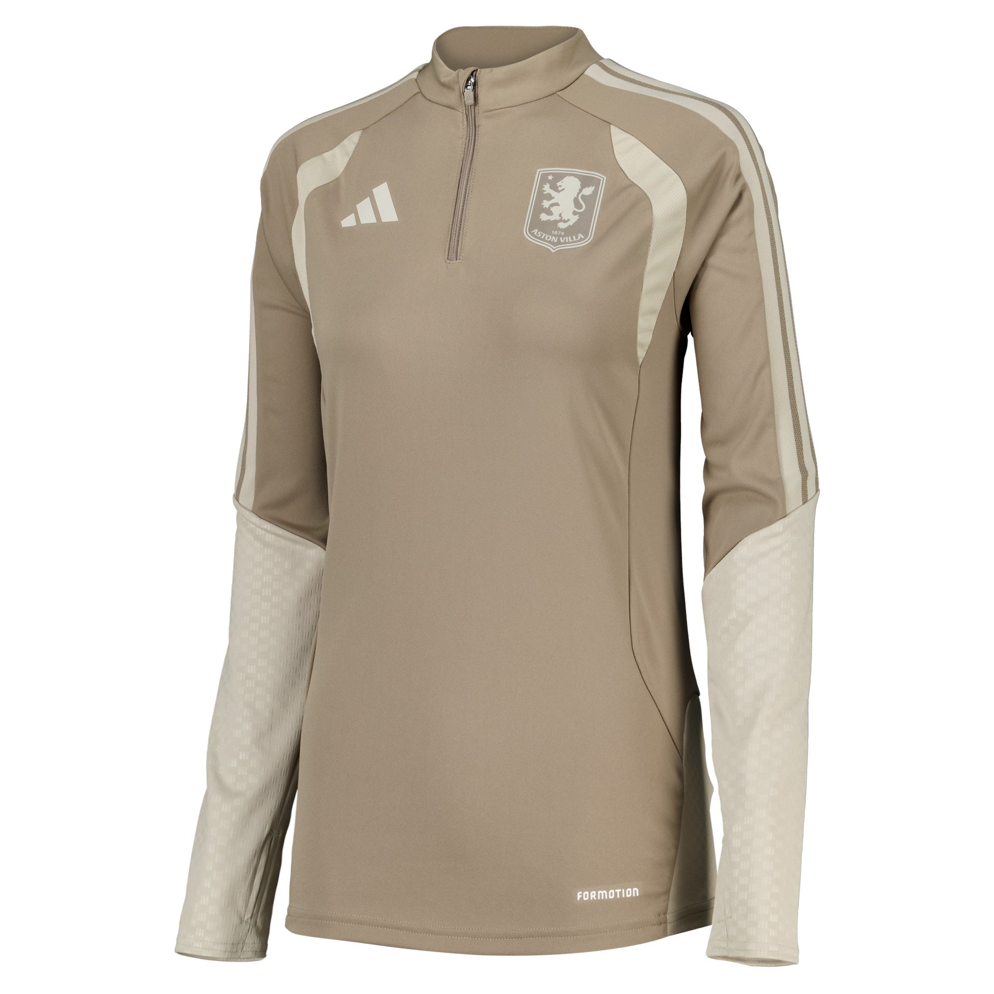 Aston Villa adidas Training Top - Light Brown - Womens, , rebel_hi-res